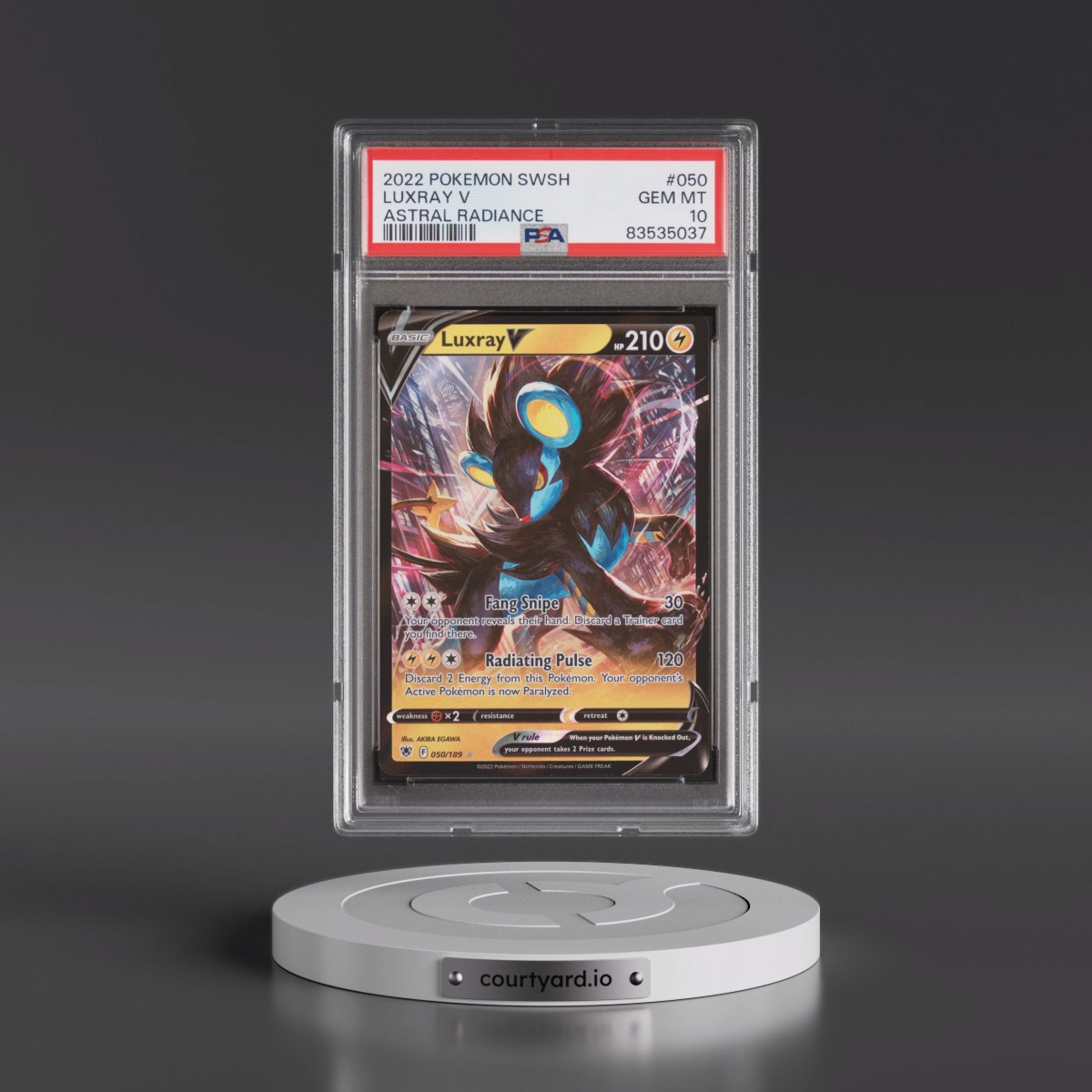 2022 Pokémon Sword & Shield Astral Radiance #050 Luxray V - Holo (PSA 10 GEM MINT)