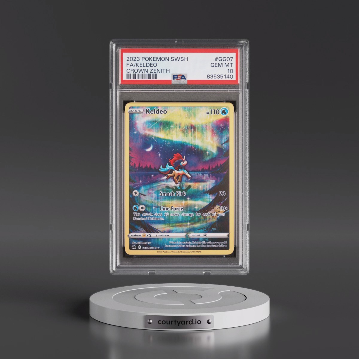 2023 Pokémon Sword and Shield Crown Zenith #GG07 Keldeo - Full Art (PSA 10 GEM MINT)