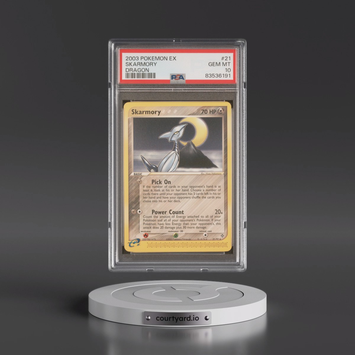 2003 Pokémon EX Dragon #21 Skarmory (PSA 10 GEM MINT)