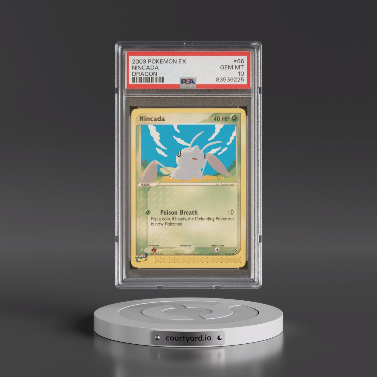 2003 Pokémon EX Dragon #66 Nincada (PSA 10 GEM MINT)
