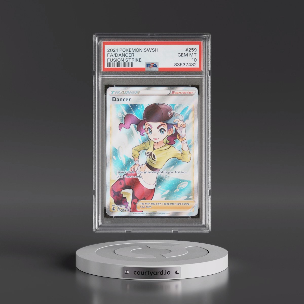 2021 Pokémon Sword & Shield Fusion Strike #259 Dancer - Full Art (PSA 10 GEM MINT)