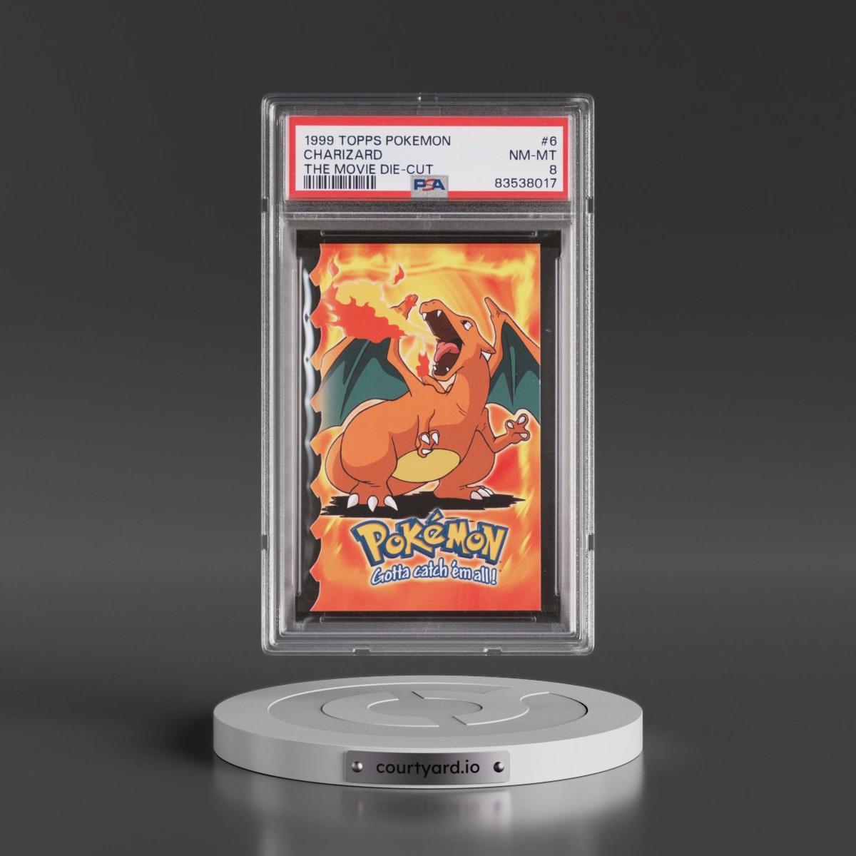 1999 Topps Pokémon the Movie Die-Cut #6 Charizard (PSA 8 NM-MT)