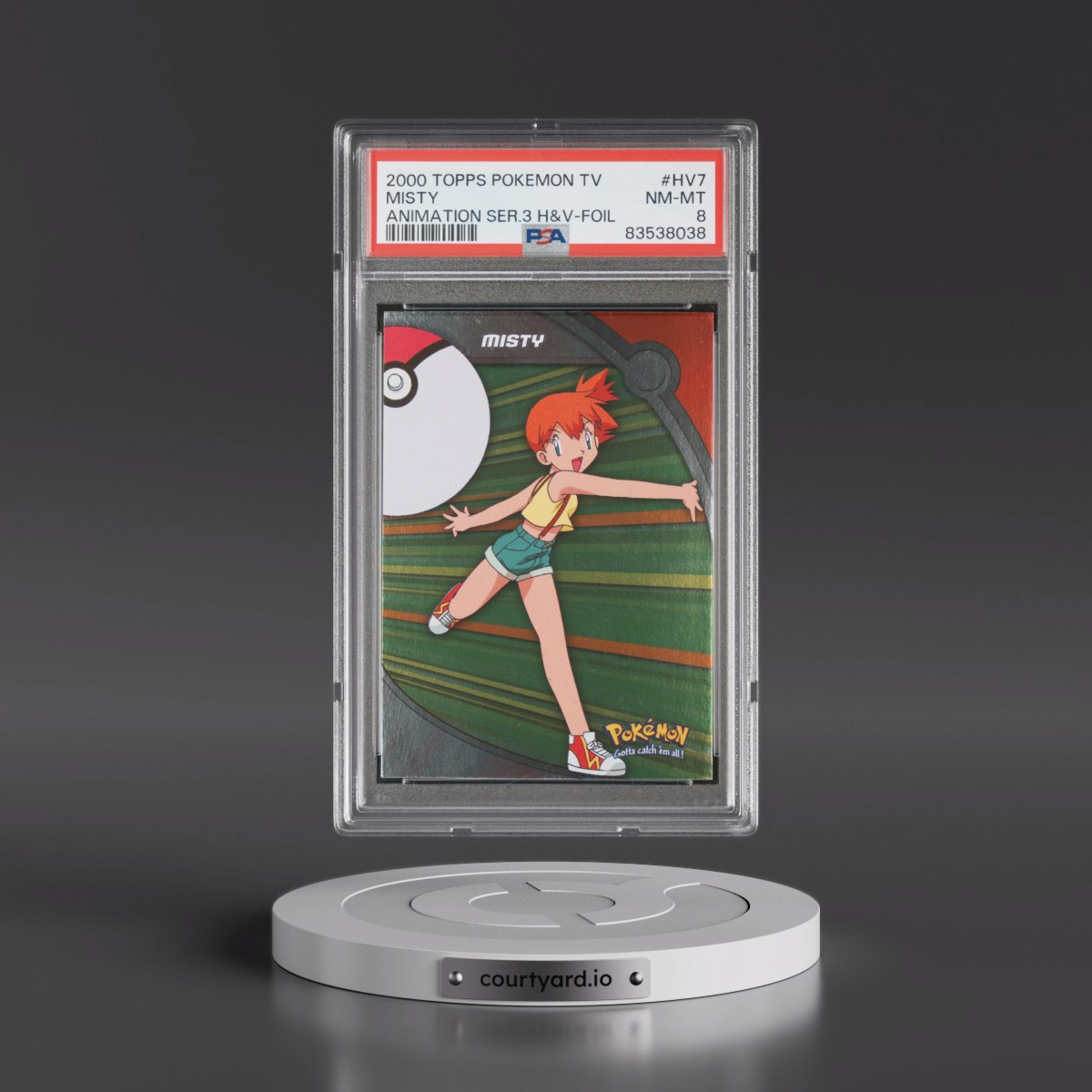 2000 Topps Pokémon TV Animation Series 3 Heroes & Villains #HV7 Misty - Foil (PSA 8 NM-MT)