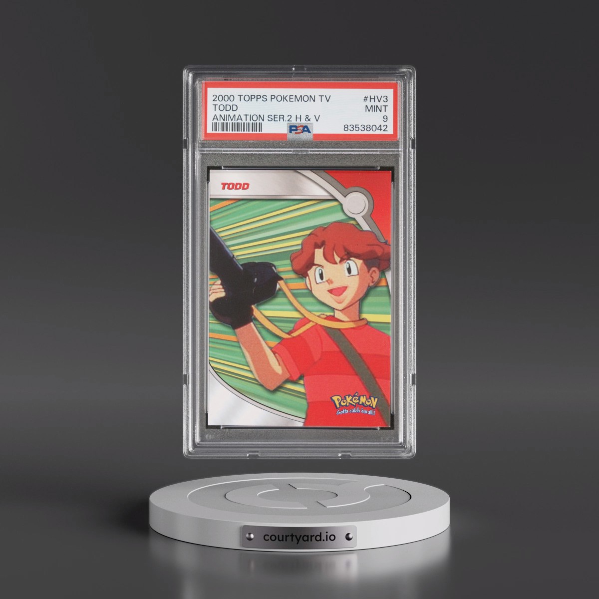 2000 Topps Pokémon TV Animation Series 2 Heroes & Villains #HV3 Todd (PSA 9 MINT)