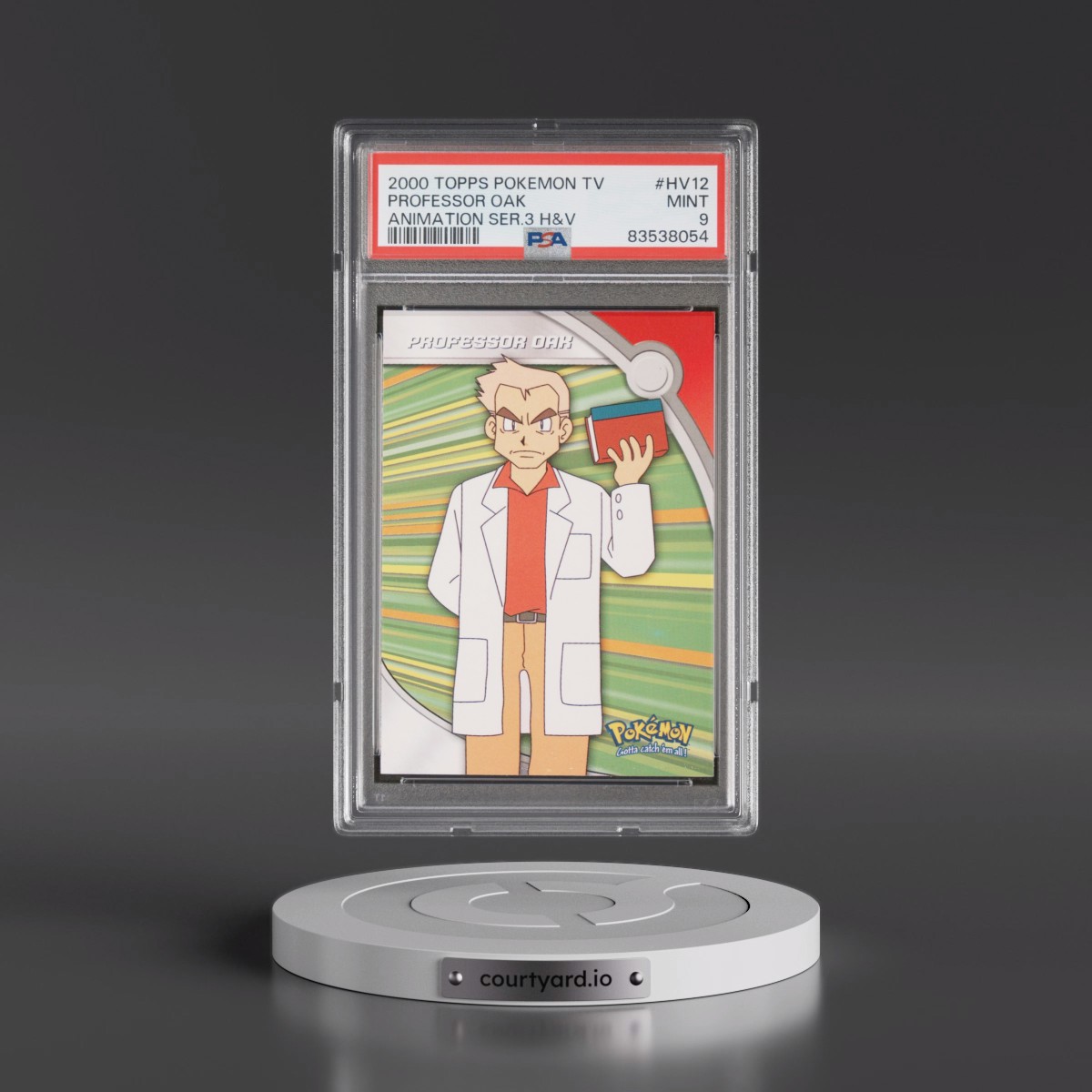 2000 Topps Pokémon TV Animation Series 3 Heroes & Villains #HV12 Professor Oak (PSA 9 MINT)