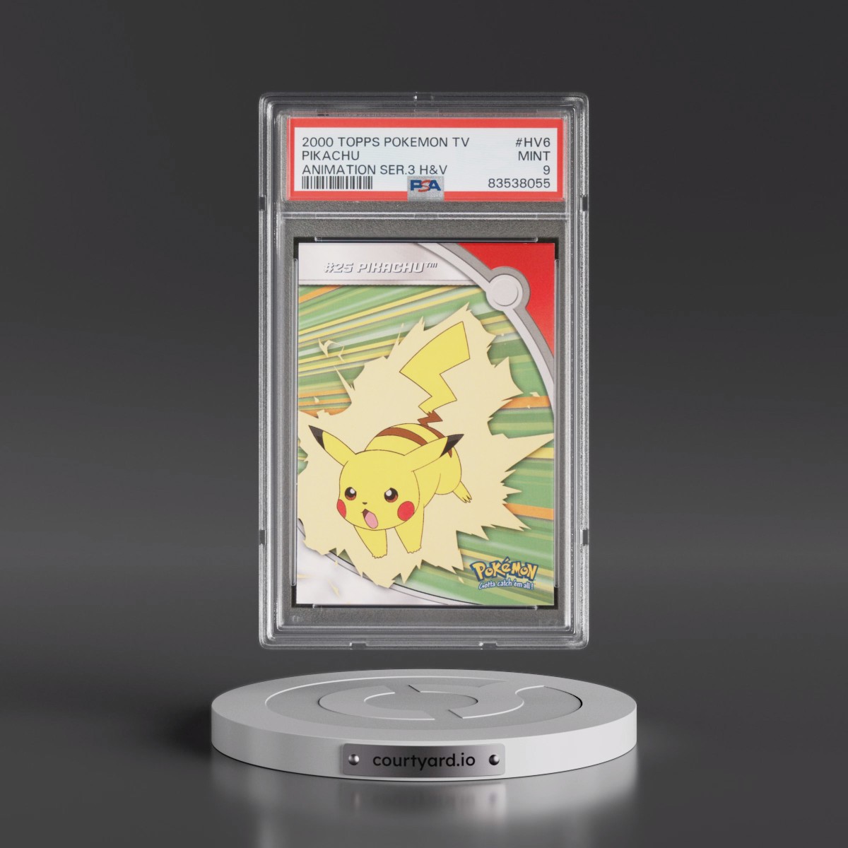 2000 Topps Pokémon TV Animation Series 3 Heroes & Villains #HV6 Pikachu (PSA 9 MINT)