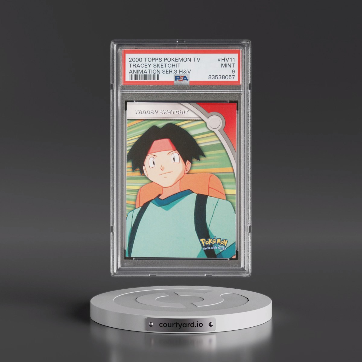 2000 Topps Pokémon TV Animation Series 3 Heroes & Villains #HV11 Tracey Sketchit (PSA 9 MINT)