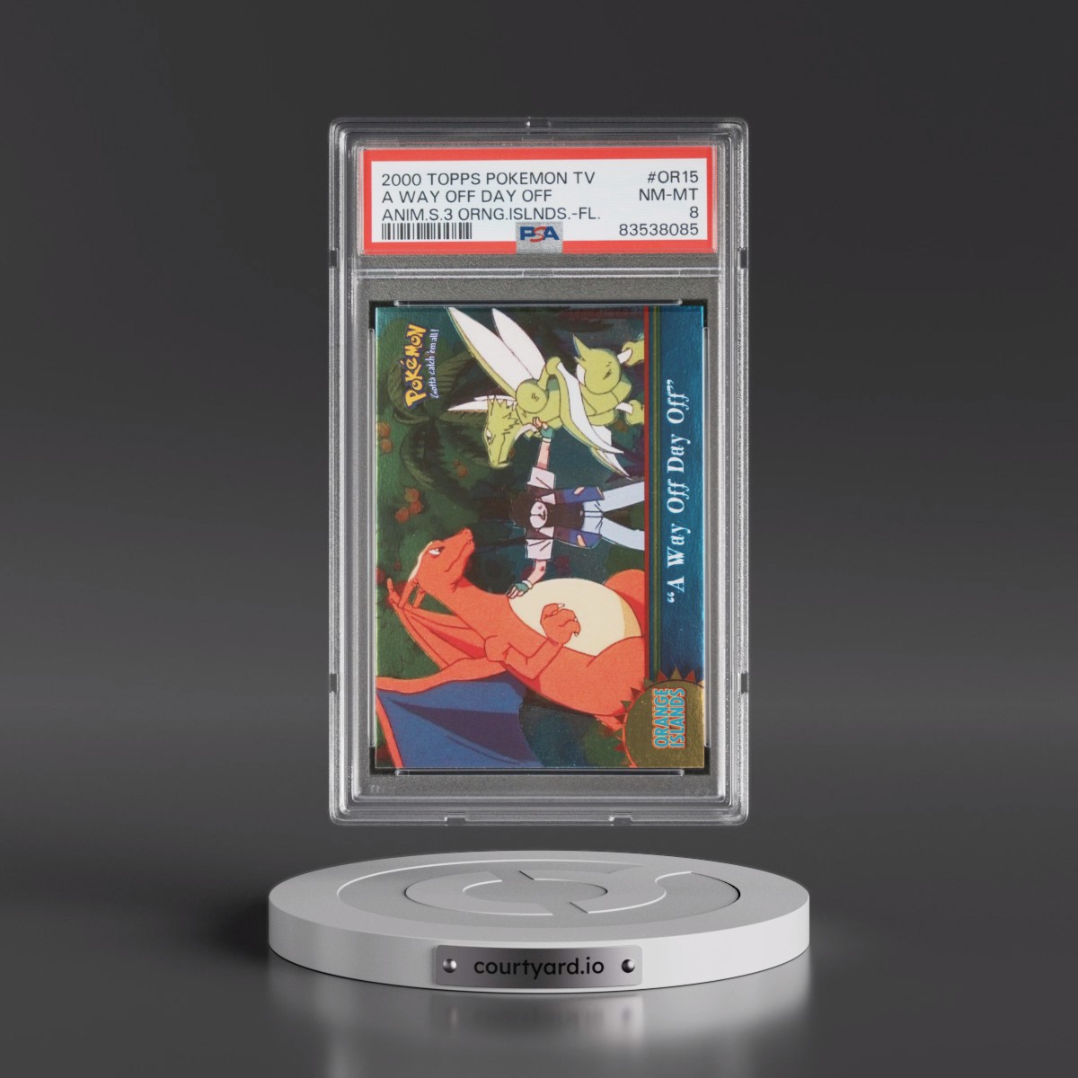 2000 Topps Pokémon TV Animation Series 3 Orange Islands #OR15 A Way Off Day Off - Foil (PSA 8 NM-MT)