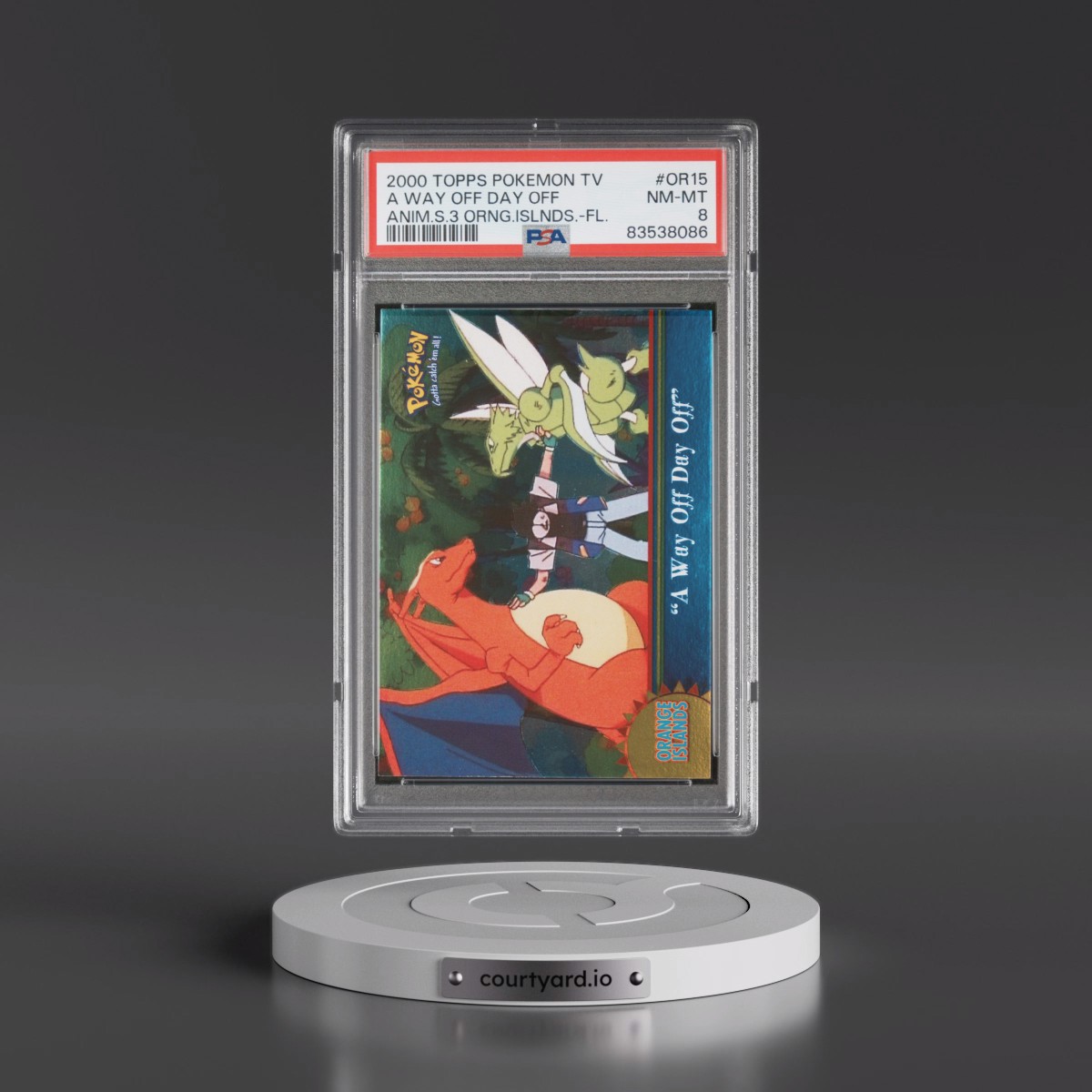 2000 Topps Pokémon TV Animation Series 3 Orange Islands #OR15 A Way Off Day Off - Foil (PSA 8 NM-MT)