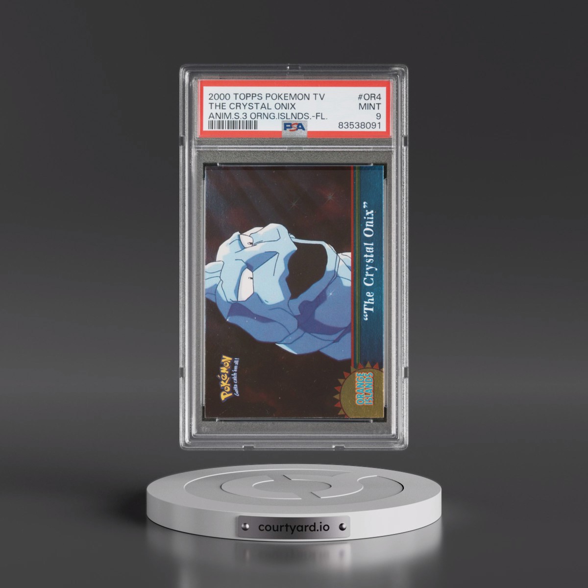 2000 Topps Pokémon TV Animation Series 3 Orange Islands #OR4 The Crystal Onix - Foil (PSA 9 MINT)