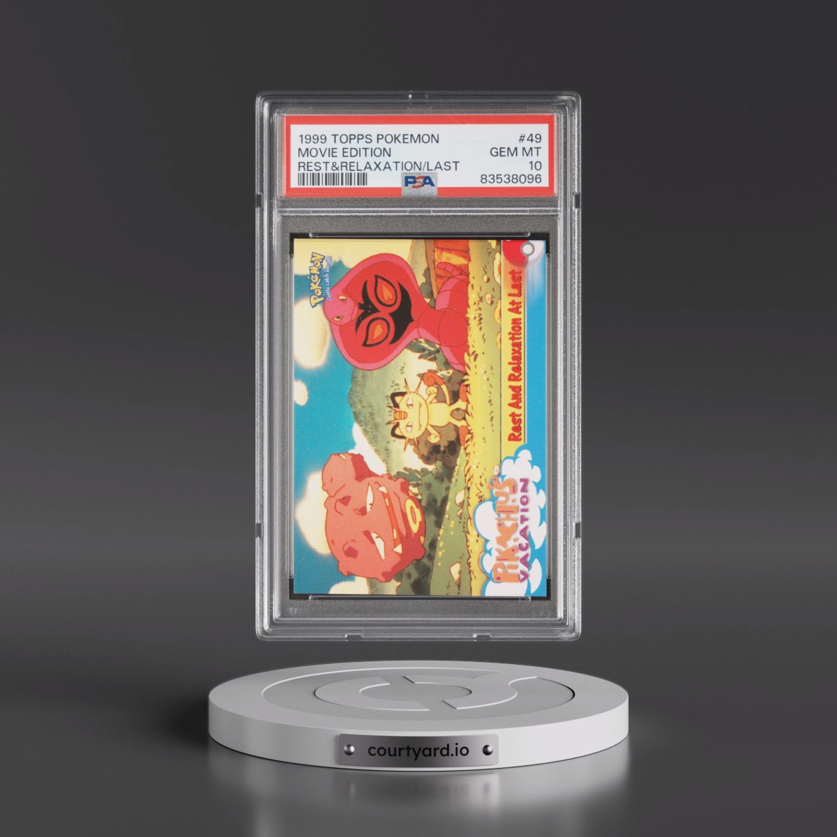 1999 Topps Pokémon the Movie Edt #49 Movie Edition - Rest and Relaxation at Last (PSA 10 GEM MINT)