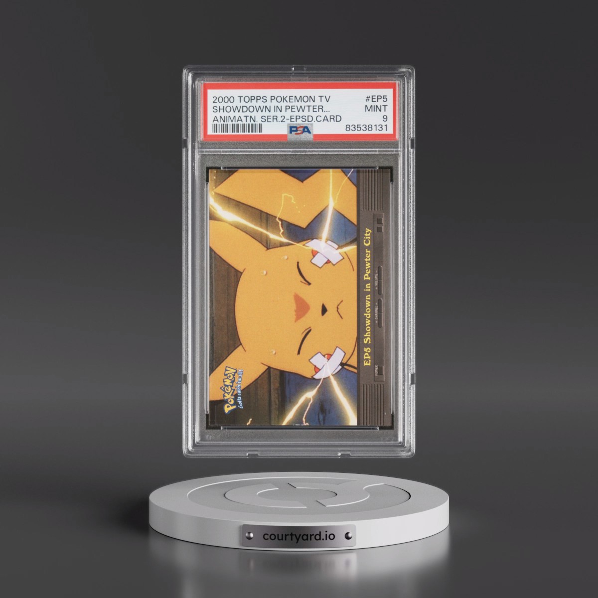 2000 Topps Pokémon TV Animation Series 2 Episode Cards #EP5 Showdown in Pewter City (PSA 9 MINT)