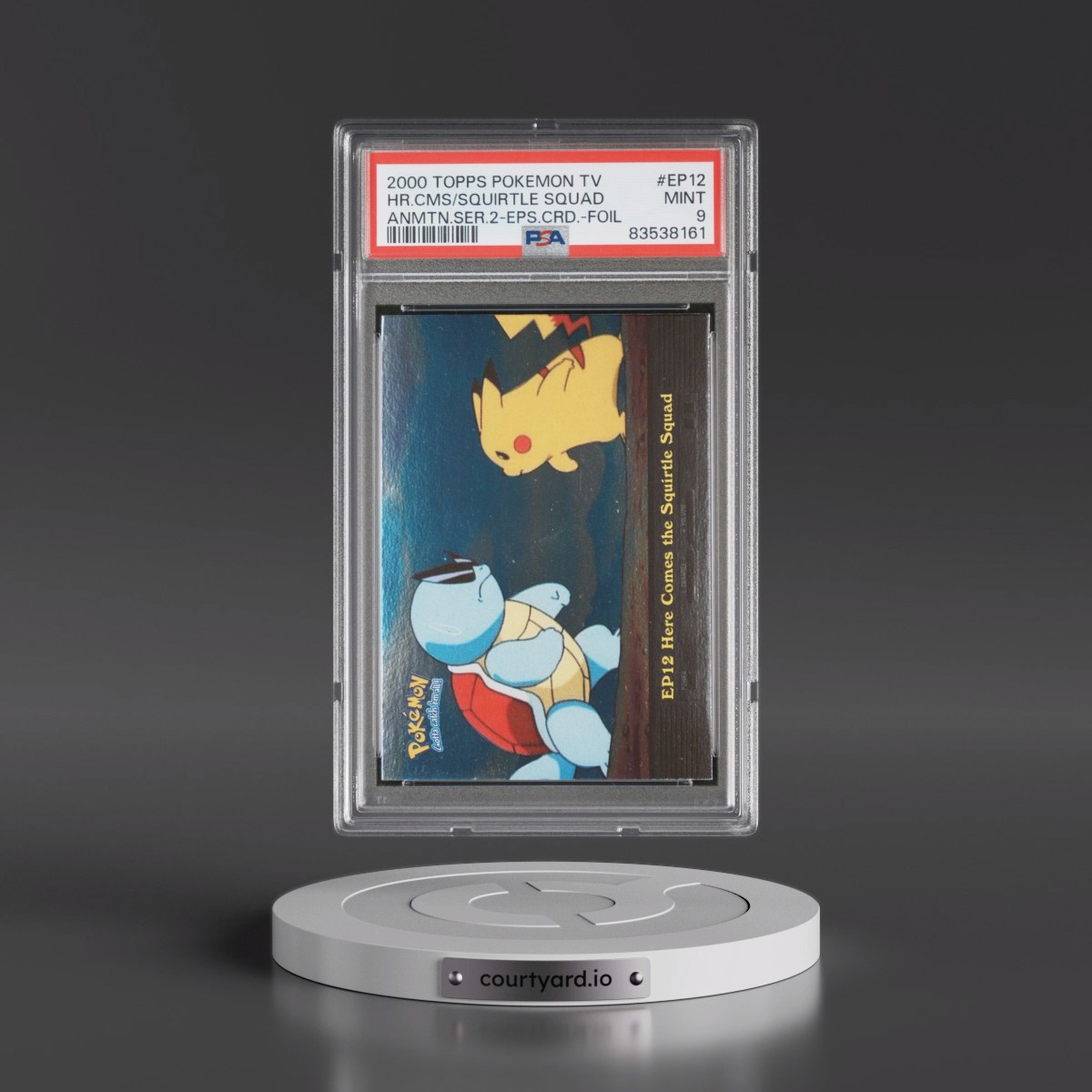 2000 Topps Pokémon TV Animation Series 2 Episode Cards #EP12 Here Comes the Squirtle Squad - Foil (PSA 9 MINT)