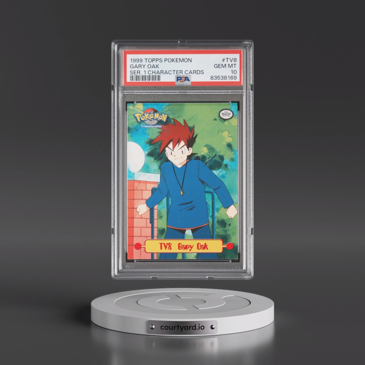 1999 Topps Pokémon Series 1 Character Cards #TV8 Gary Oak (PSA 10 GEM MINT)