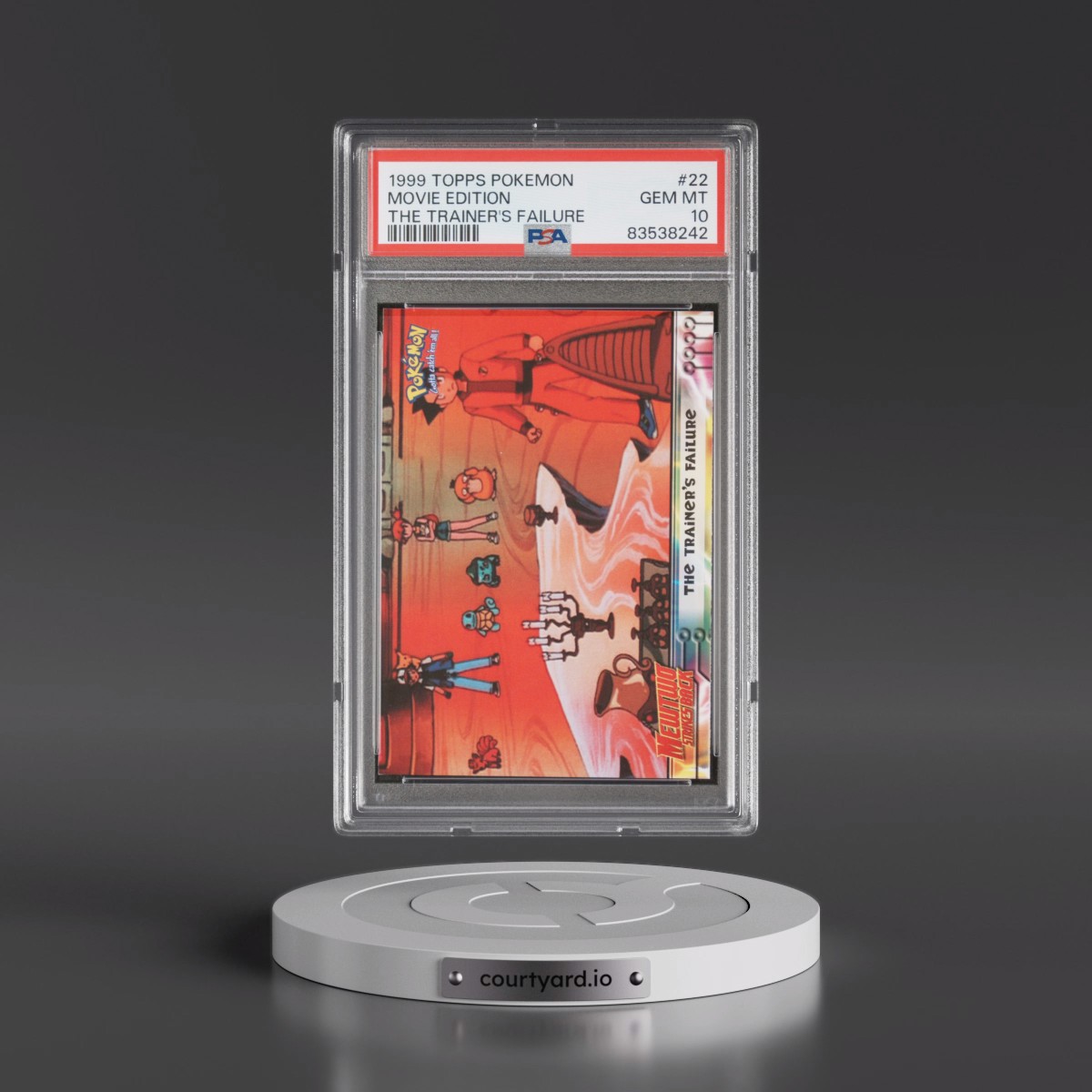 1999 Topps Pokémon the Movie Edt #22 Movie Edition - The Trainer's Failure (PSA 10 GEM MINT)