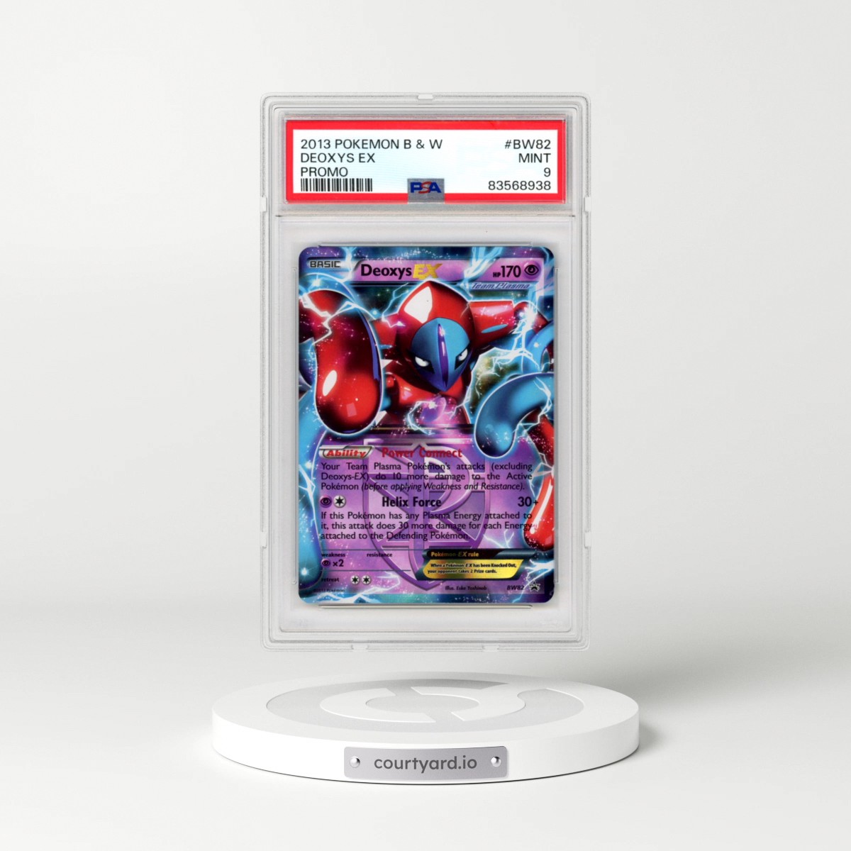 2013 Pokémon Black & White Promo #BW82 Deoxys EX - Holo (PSA 9 MINT)