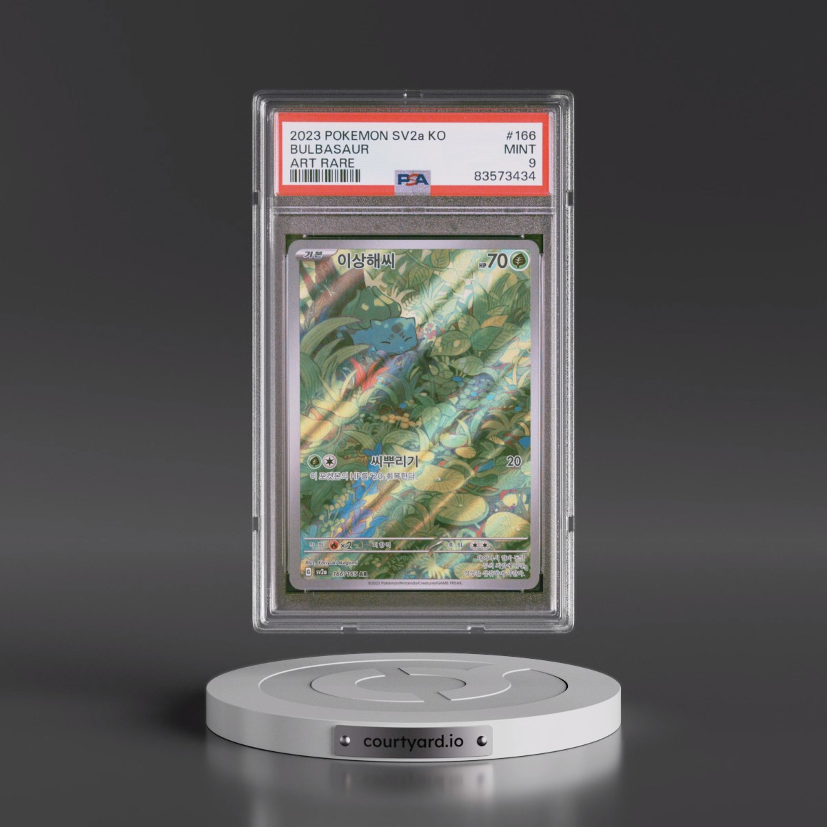 2023 Pokémon Sv2a-Pokémon Card 151 Bulbasaur - Art Rare #166 PSA 9