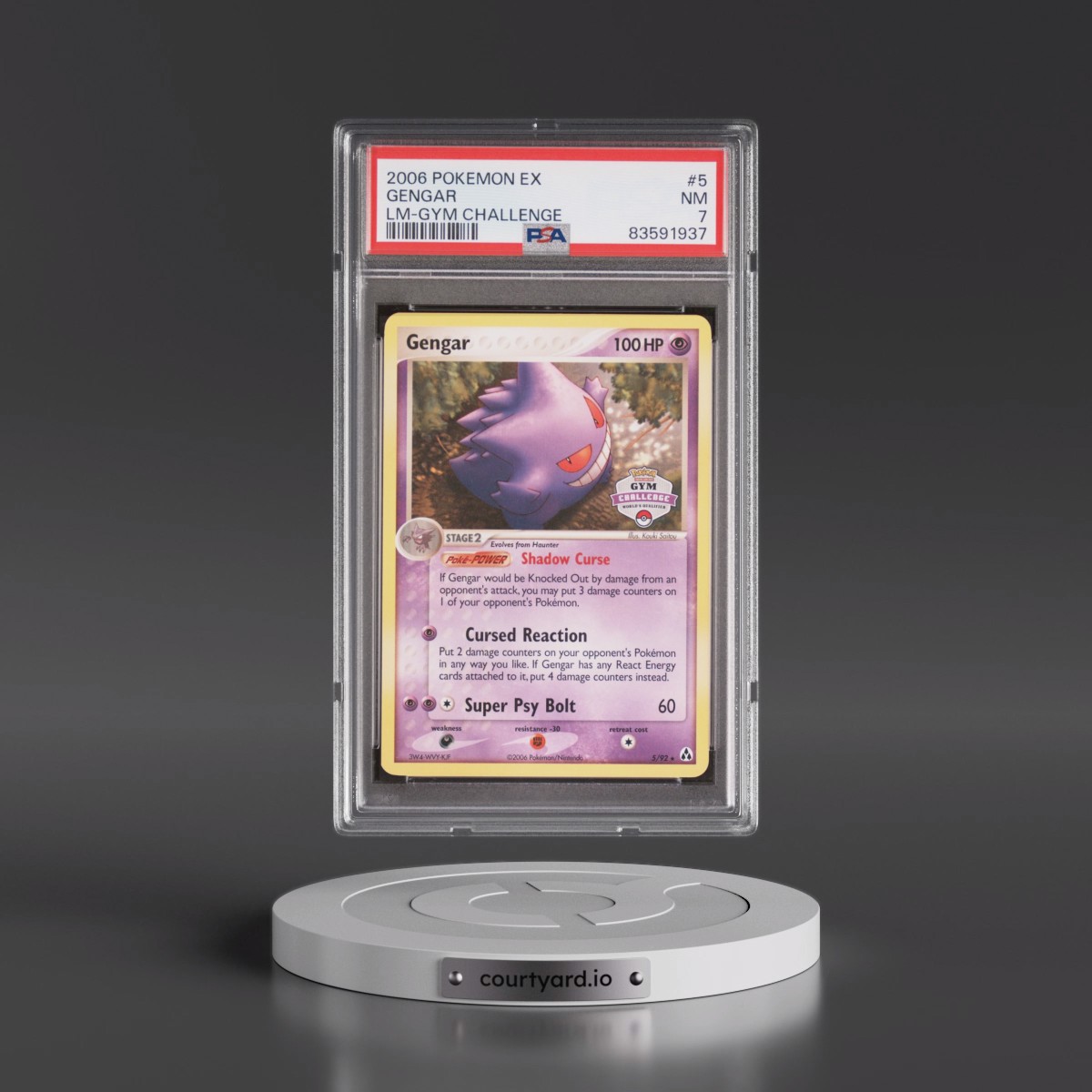 2006 Pokémon EX Legend Maker #5 Gengar - Gym Challenge (PSA 7 NM)