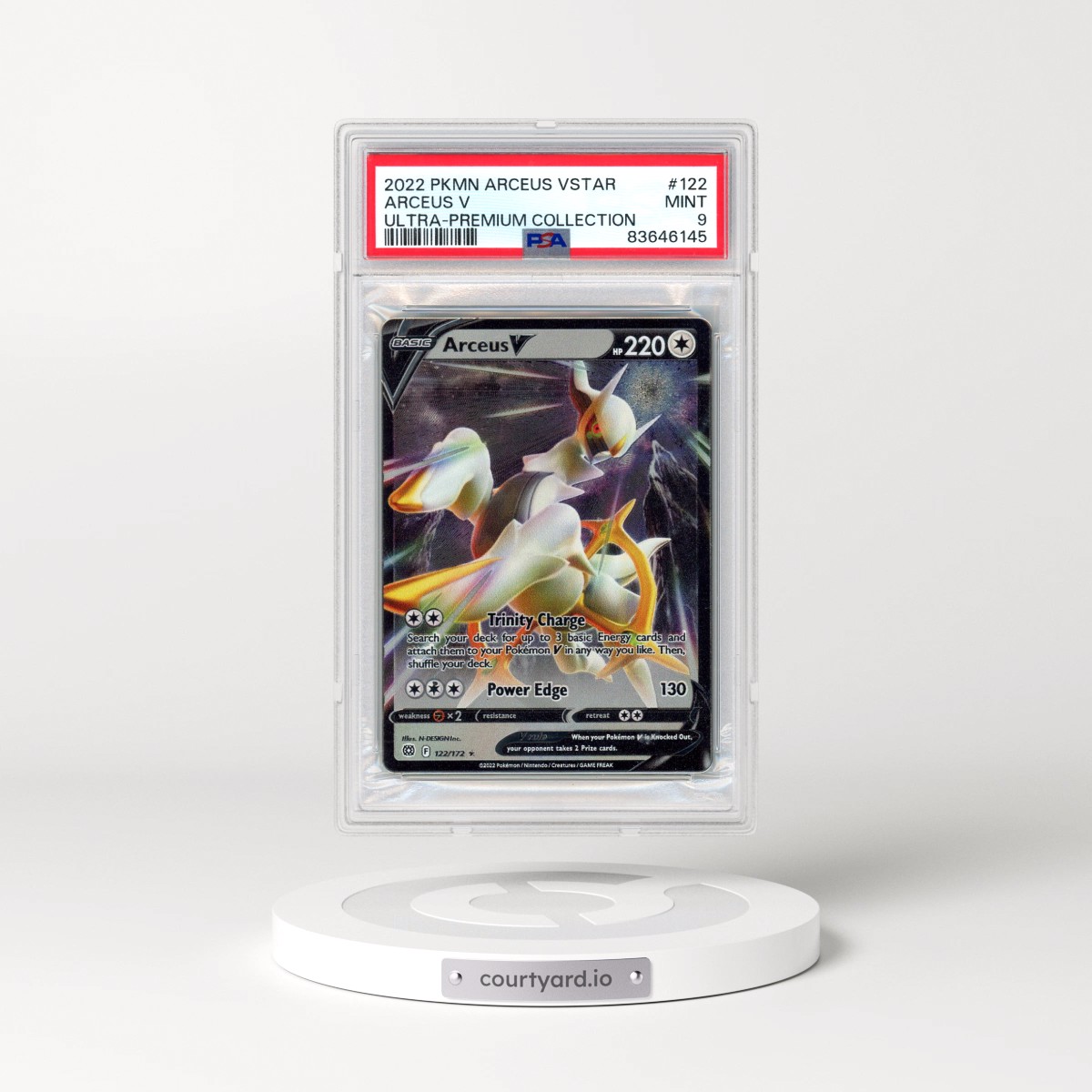 2022 Pokémon Arceus Vstar Ultra-Premium Collection #122 Arceus V - Holo (PSA 9 MINT)