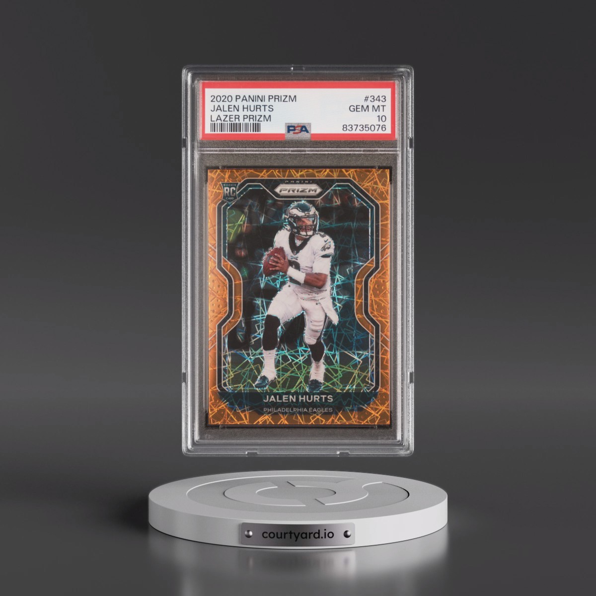 2020 Panini Prizm Jalen Hurts - Lazer Prizm #343 PSA 10