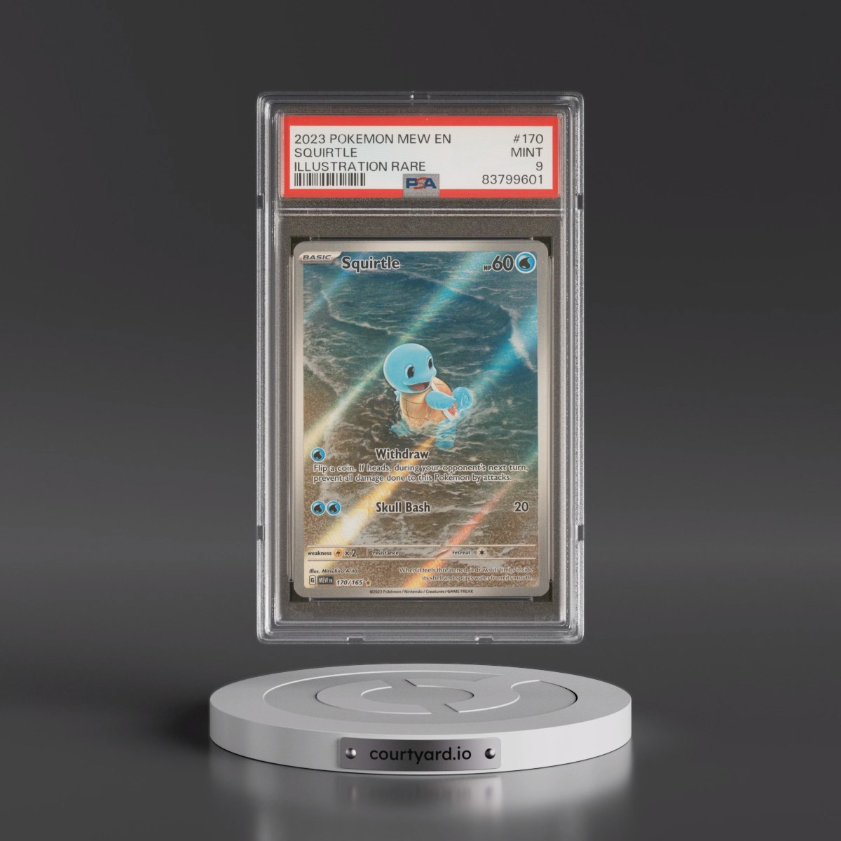 2023 Pokémon Mew EN-151 #170 Squirtle - Illustration Rare (PSA 9 MINT)