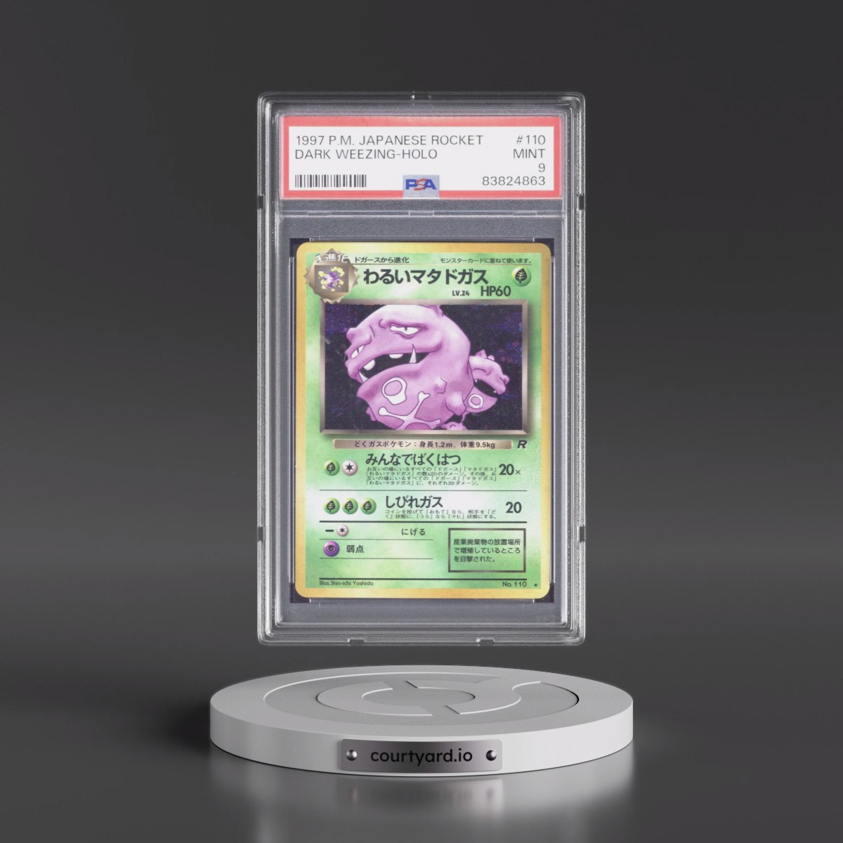1997 Pokémon Rocket #110 Dark Weezing - Holo (PSA 9 MINT)