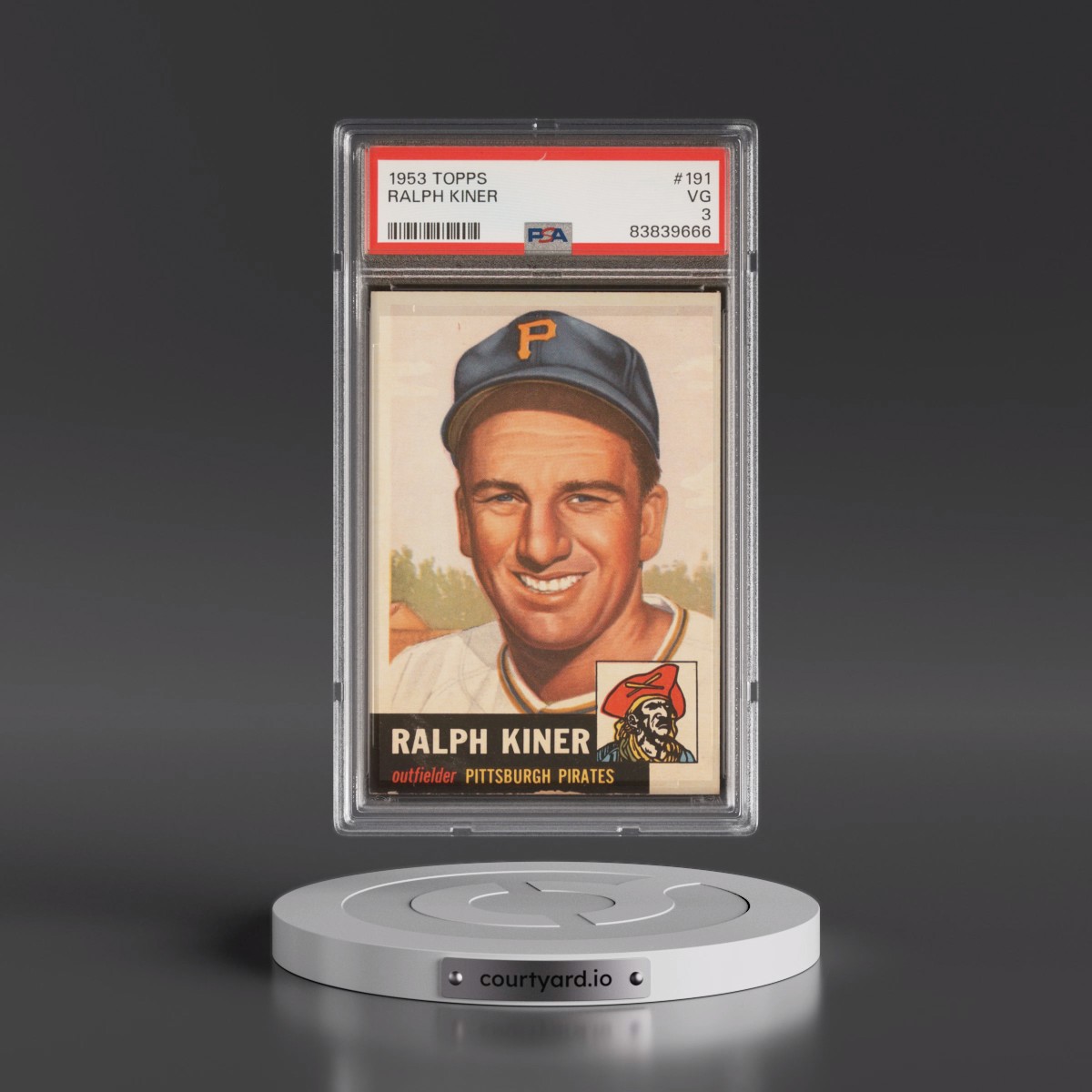 1953 Topps #191 Ralph Kiner (PSA 3 VG)