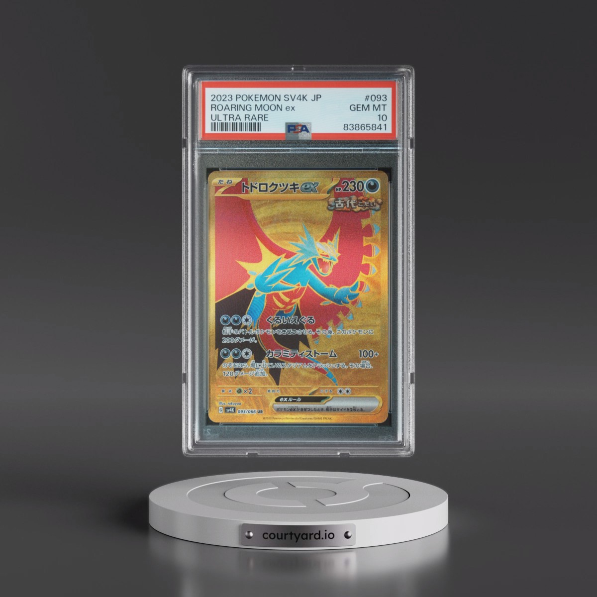 2023 Pokémon Sv4k-Ancient Roar #093 Roaring Moon EX - Holo Ultra Rare (PSA 10 GEM MINT)