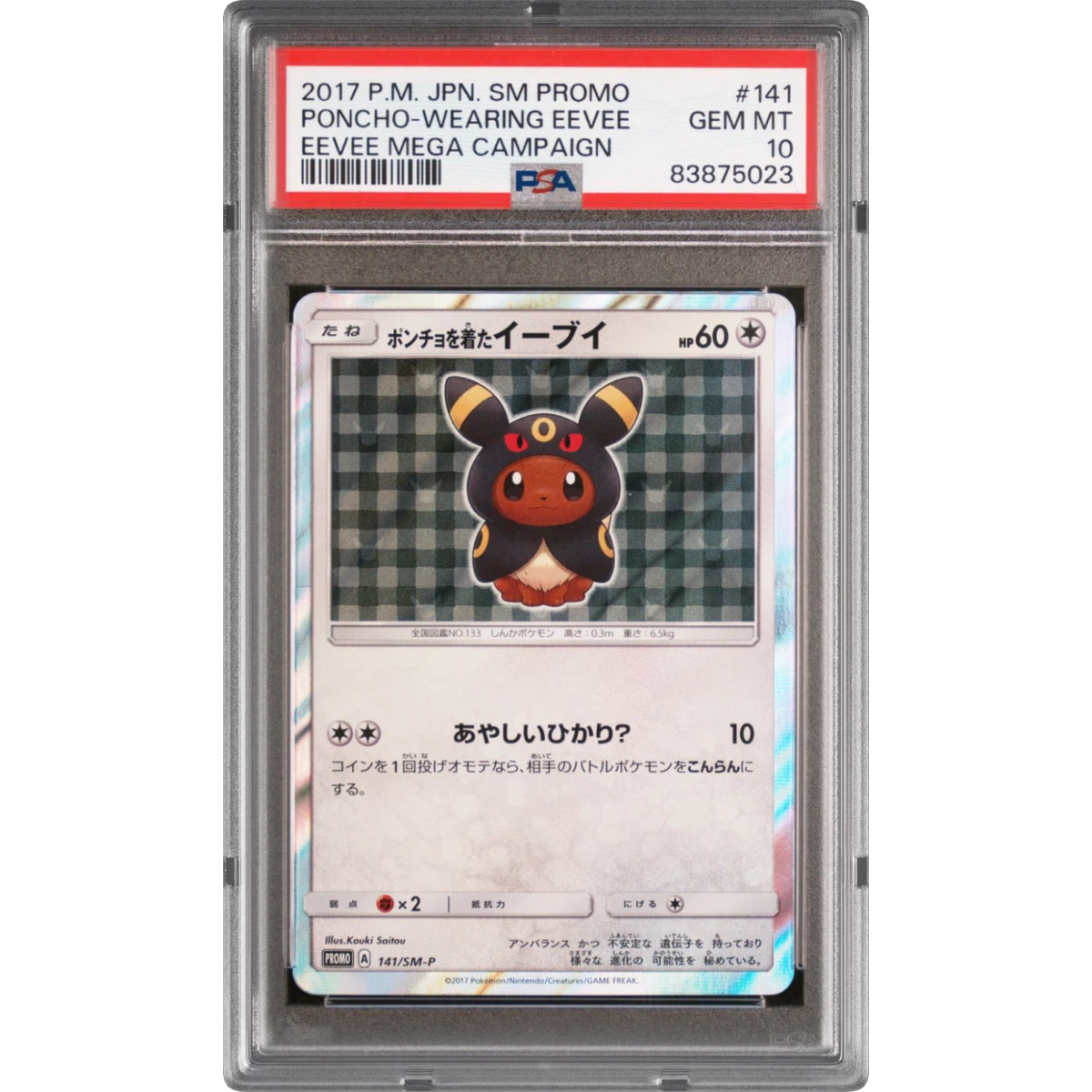 Poncho-Wearing Eevee card artwork