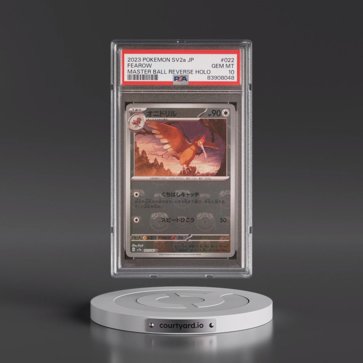 2023 Pokémon Sv2a-Pokémon 151 Fearow - Reverse Holo Master Ball #022 PSA 10