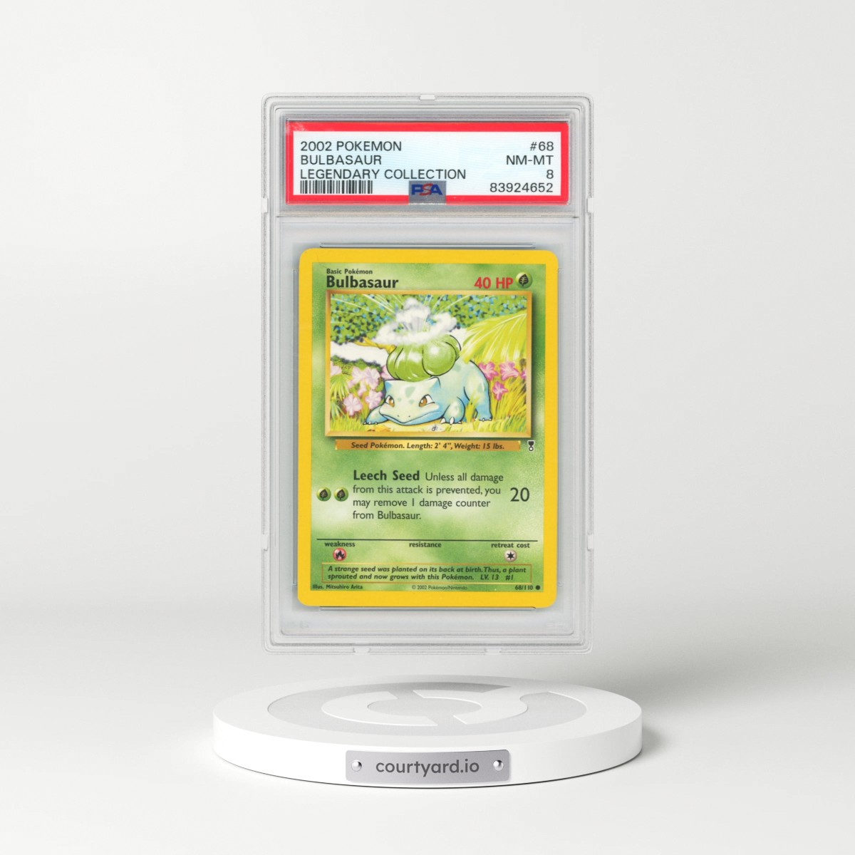 2002 Pokémon Legendary Collection #68 Bulbasaur (PSA 8 NM-MT)