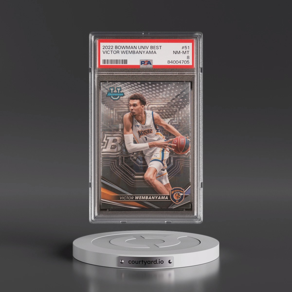 2022 Bowman University Best #51 Victor Wembanyama (PSA 8 NM-MT)