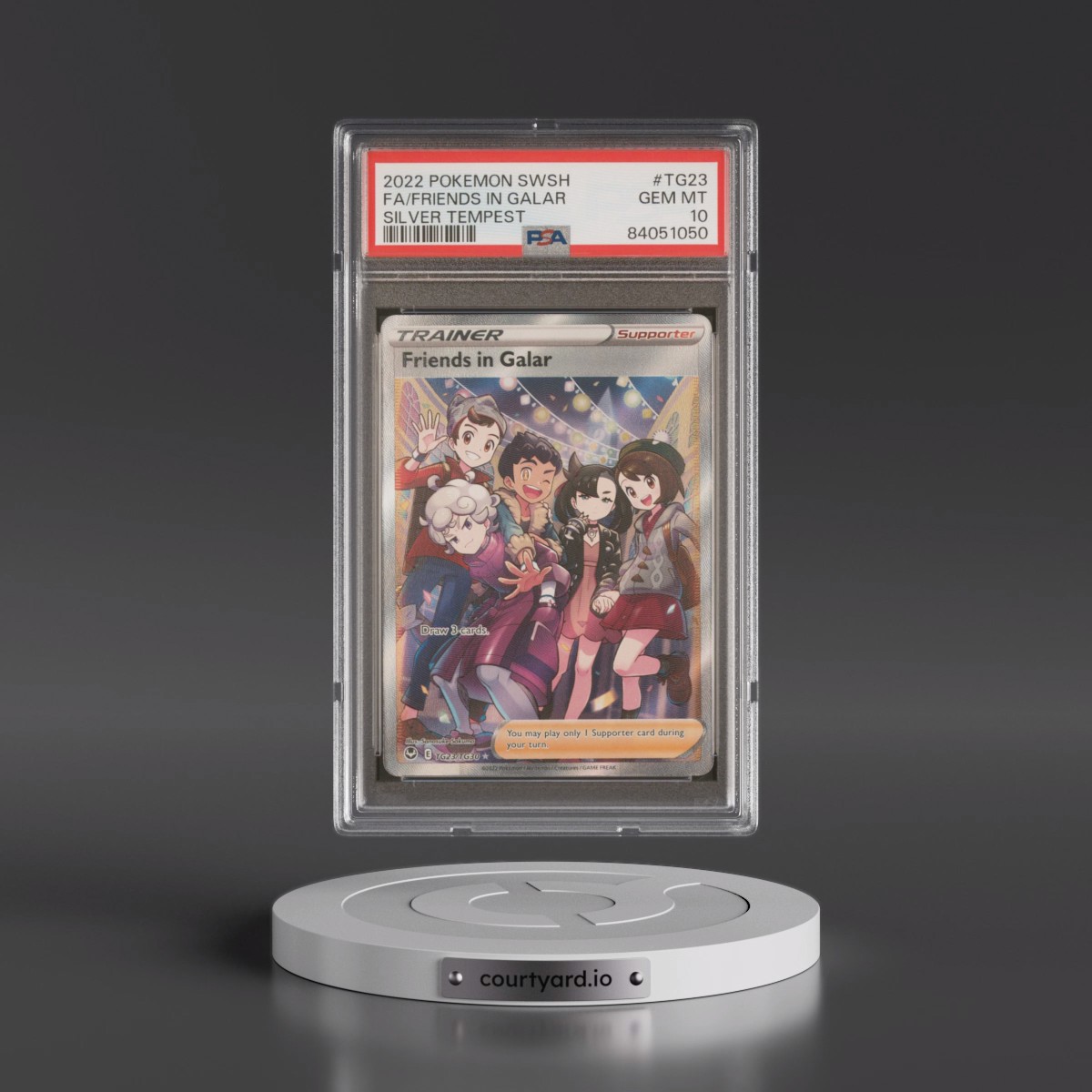 2022 Pokémon Sword & Shield Silver Tempest #TG23 Friends in Galar - Full Art (PSA 10 GEM MINT)