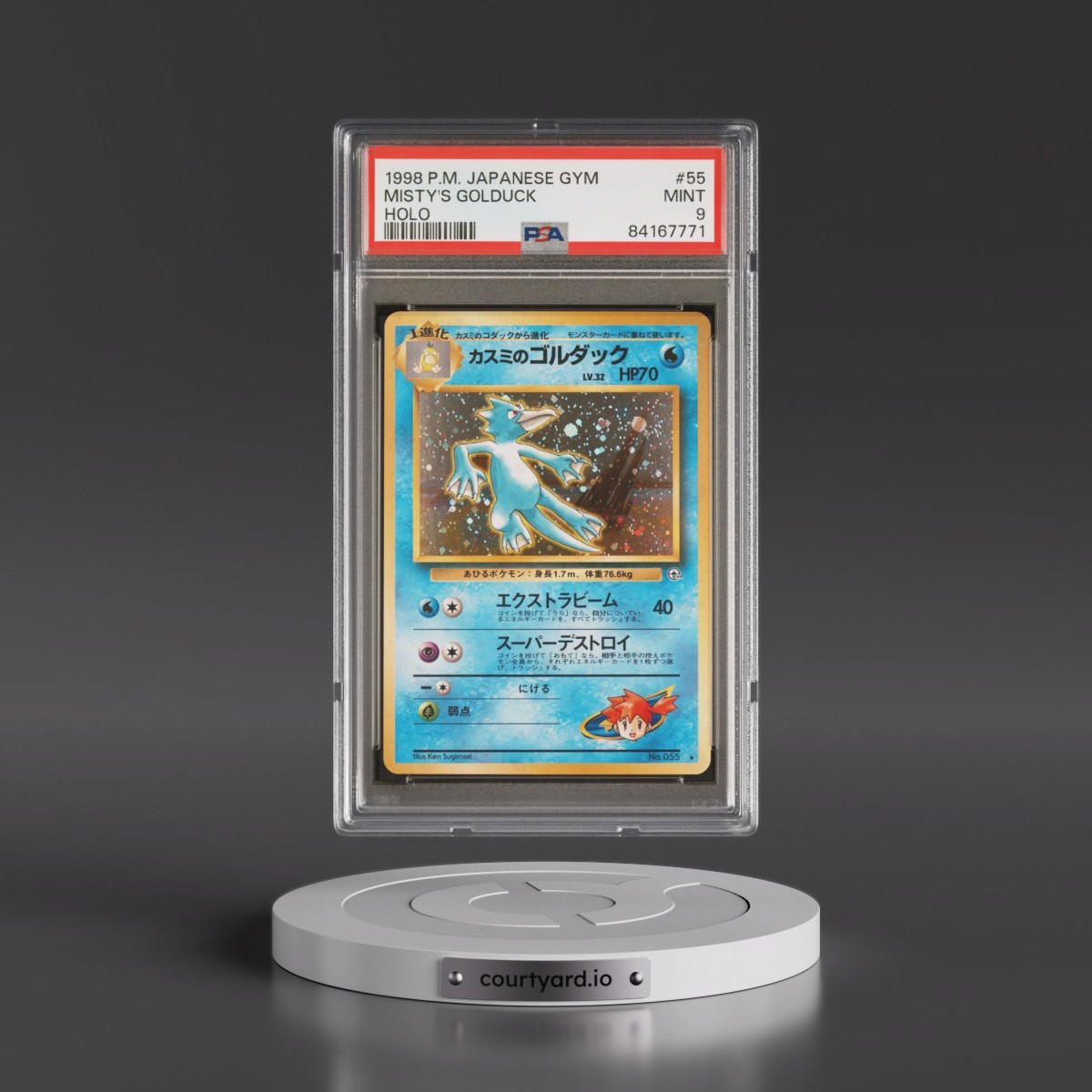1998 Pokémon Gym #55 Misty's Golduck - Holo (PSA 9 MINT)