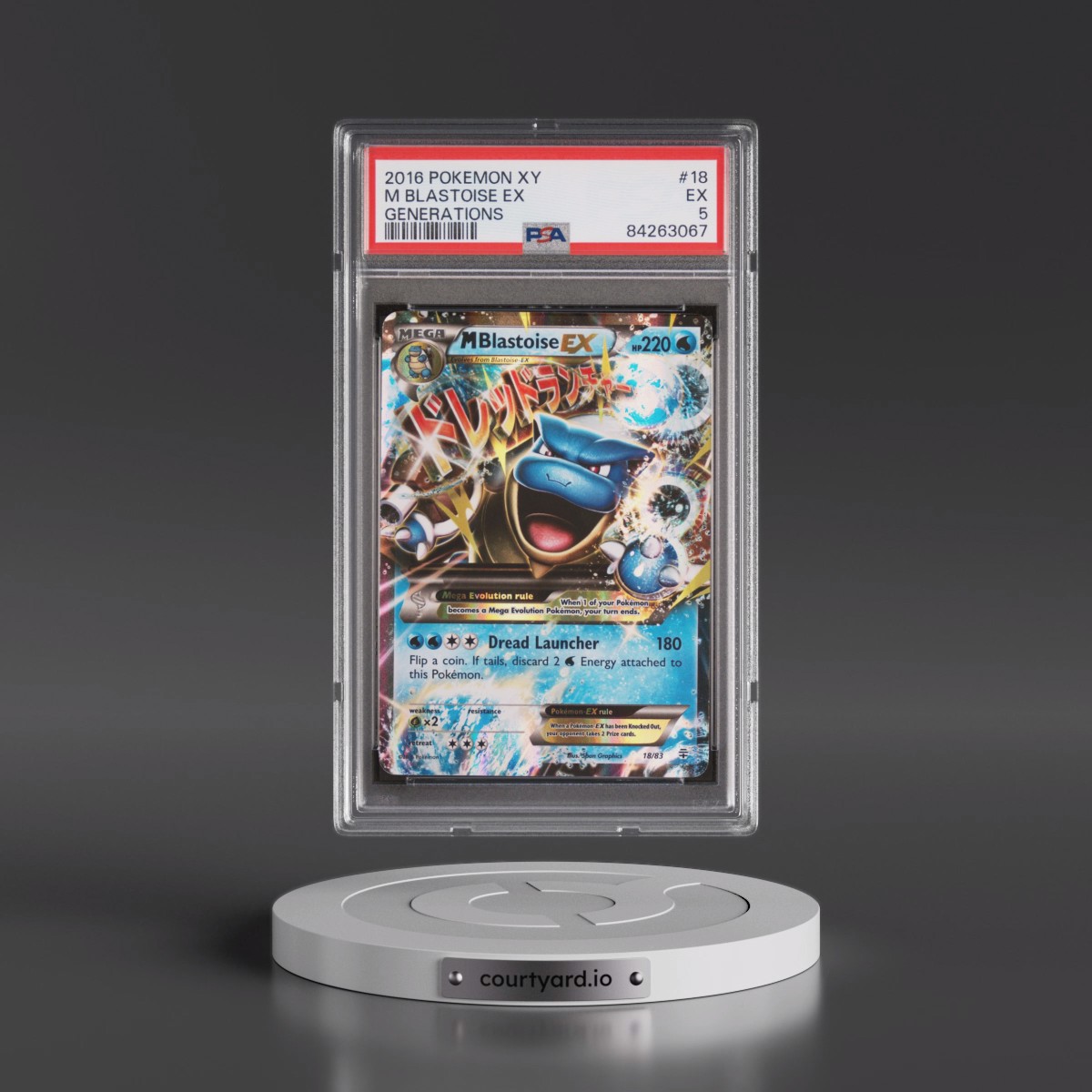 2016 Pokémon XY Generations #18 M Blastoise EX - Holo (PSA 5 EX)
