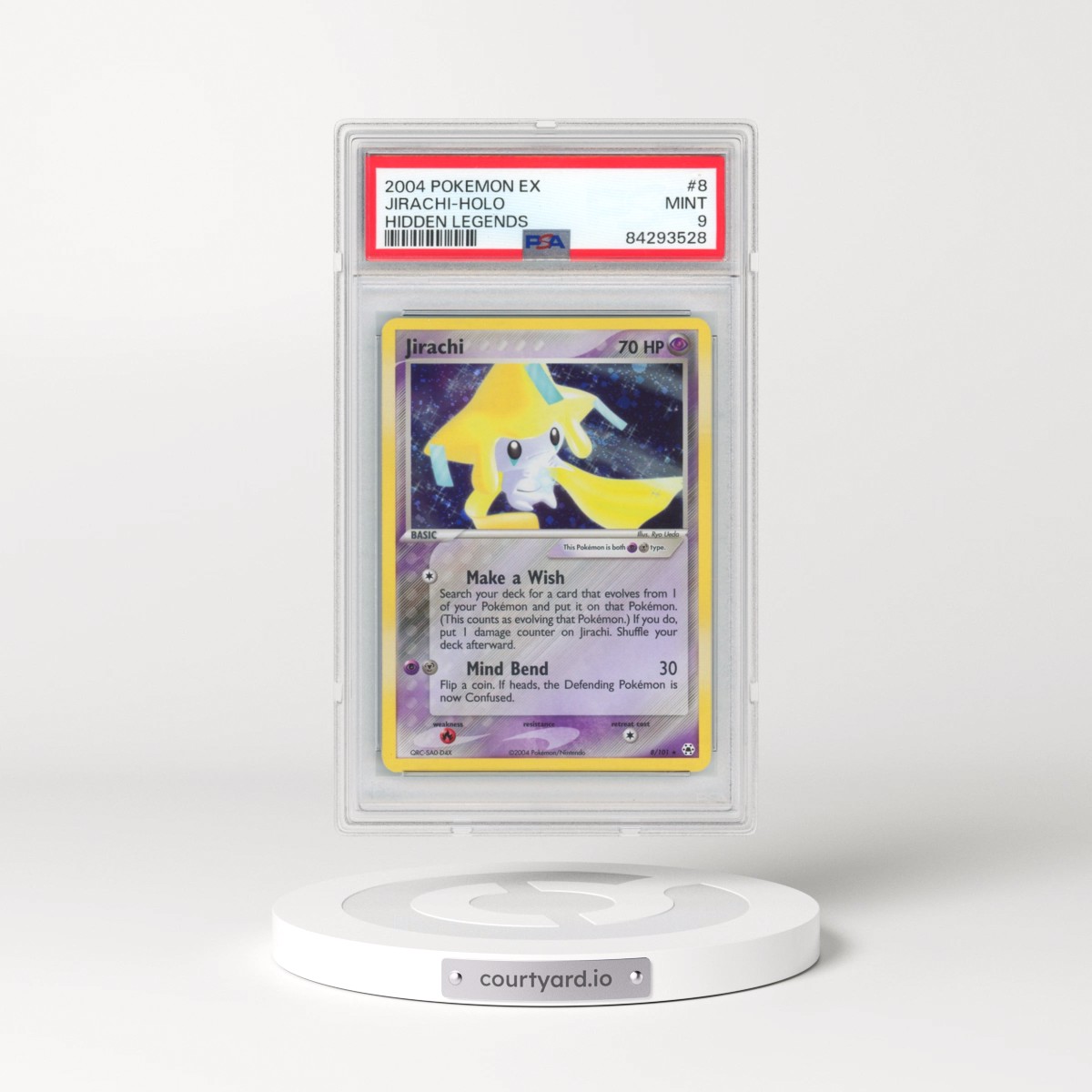2004 Pokémon EX Hidden Legends #8 Jirachi - Holo (PSA 9 MINT)