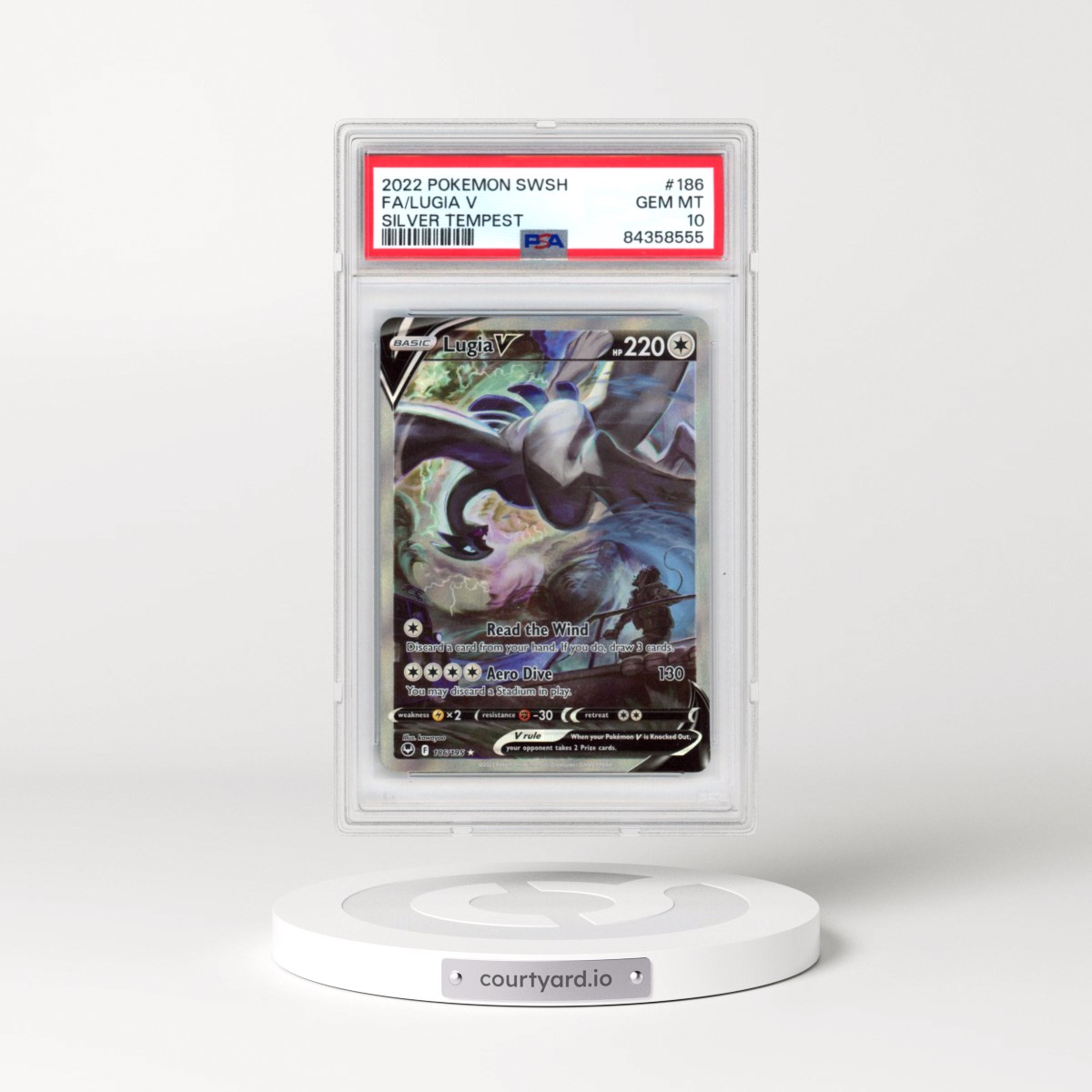 2022 Pokémon Sword & Shield Silver Tempest #186 Lugia V - Holo Full Art (PSA 10 GEM MINT)