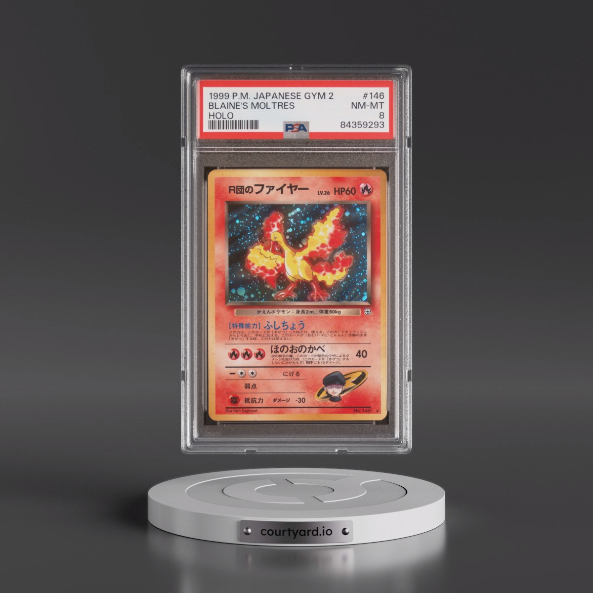 1999 Pokémon Gym 2 Blaine's Moltres - Holo #146 PSA 8