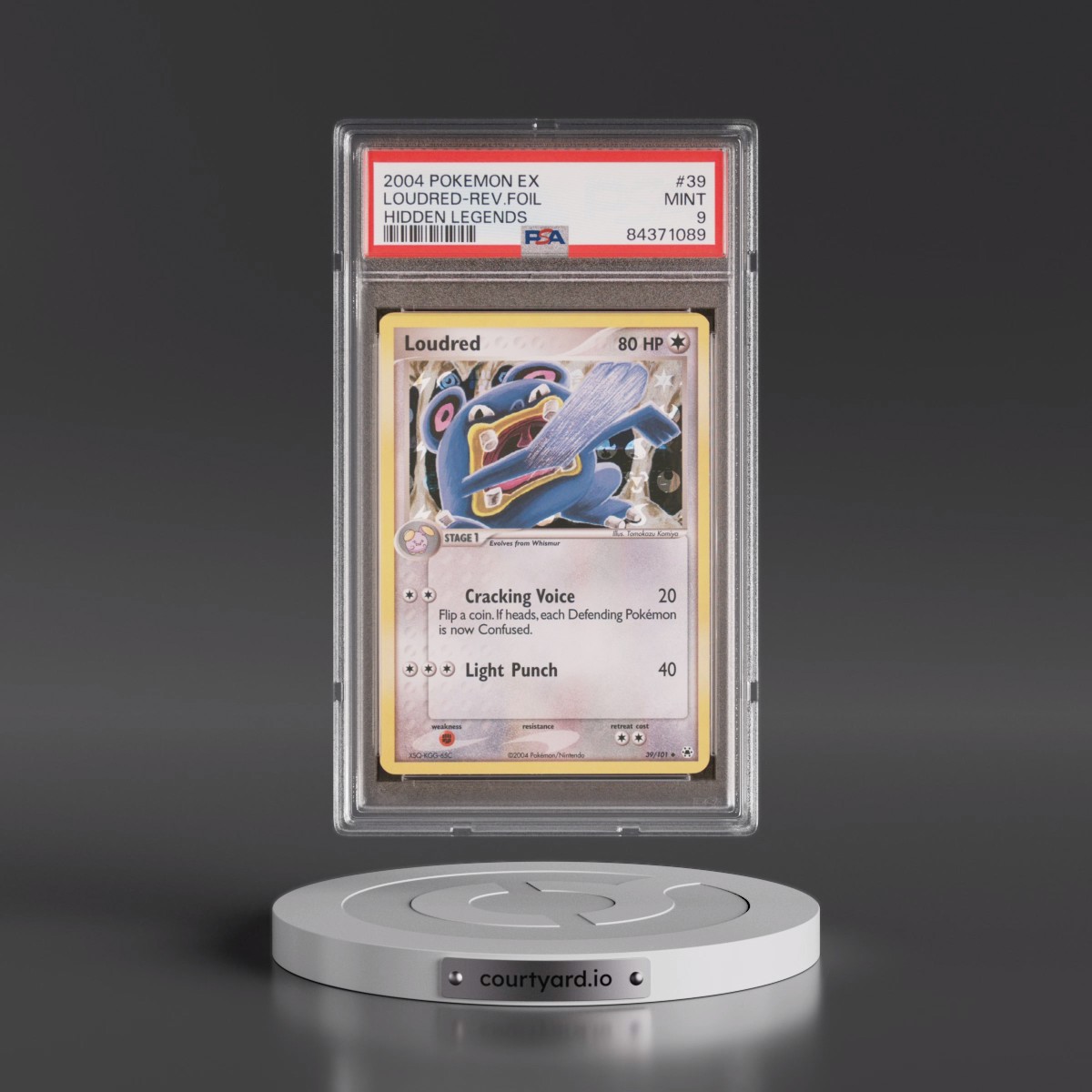 2004 Pokémon EX Hidden Legends #39 Loudred - Reverse Foil (PSA 9 MINT)