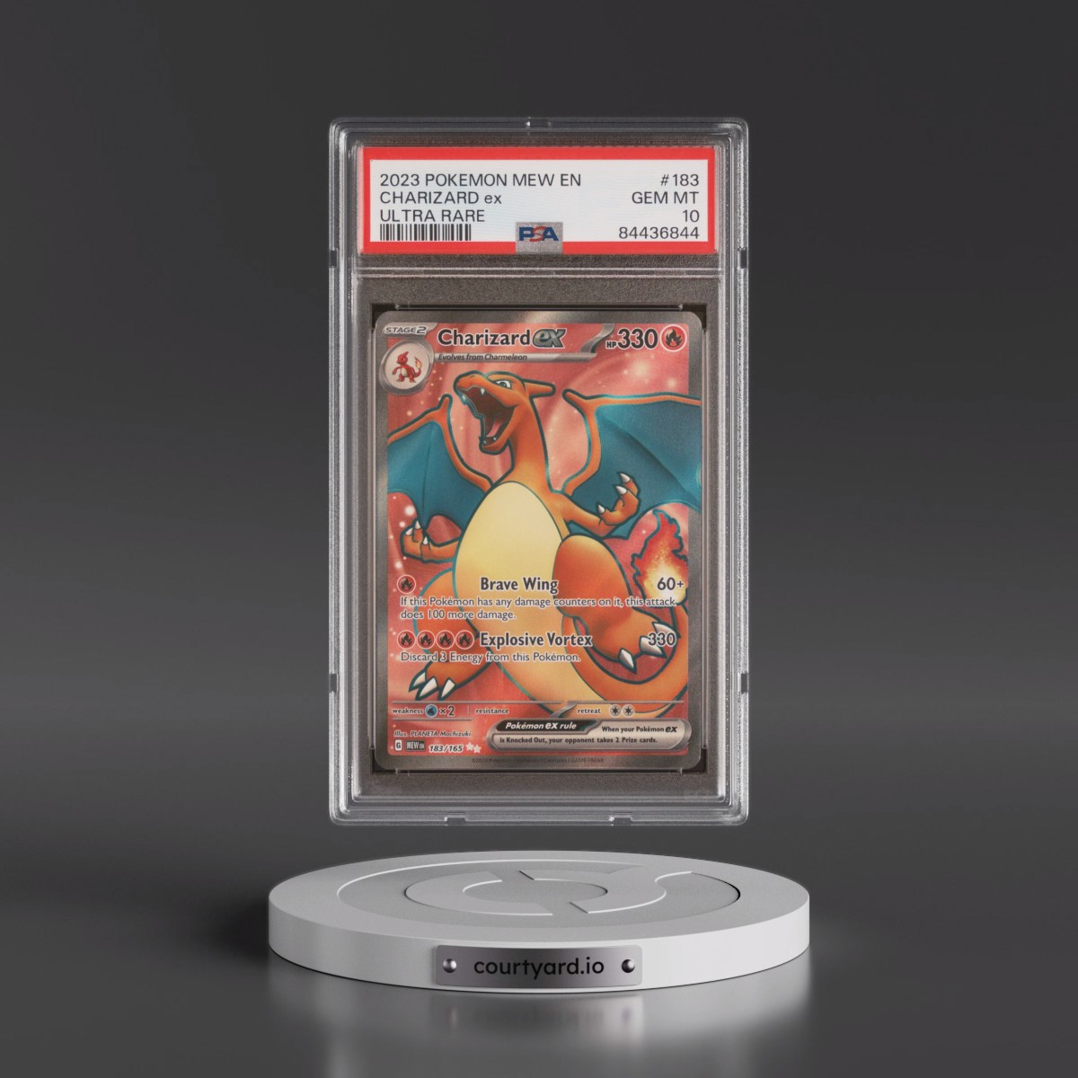 2023 Pokémon Mew EN-151 #183 Charizard EX - Holo Ultra Rare (PSA 10 GEM MINT)