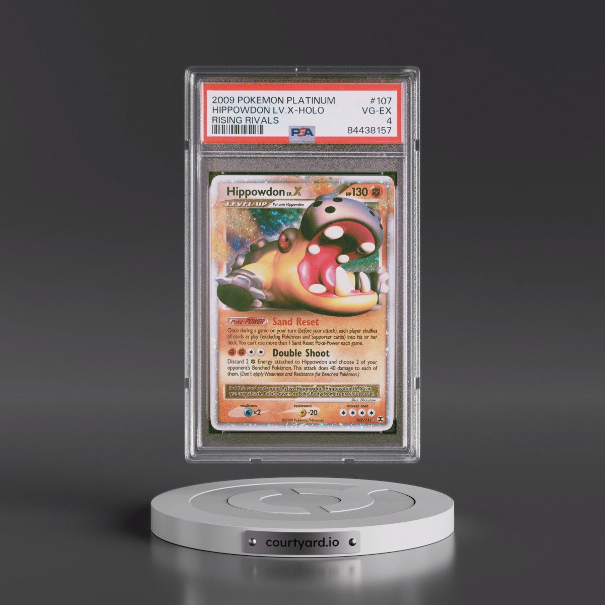 2009 Pokémon Platinum Rising Rivals #107 Hippowdon LV.X - Holo (PSA 4 VG-EX)