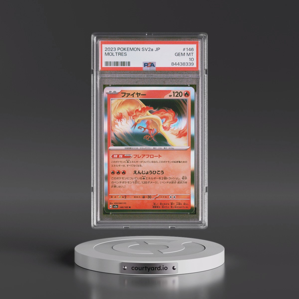 2023 Pokémon Sv2a-Pokémon Card 151 #146 Moltres (PSA 10 GEM MINT)