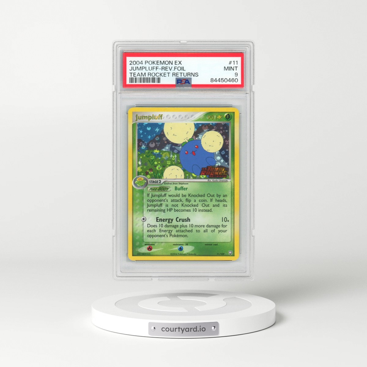 2004 Pokémon EX Team Rocket Returns #11 Jumpluff - Reverse Foil (PSA 9 MINT)