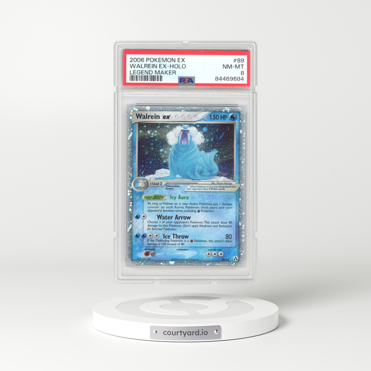 2006 Pokémon EX Legend Maker #89 Walrein EX - Holo (PSA 8 NM-MT)