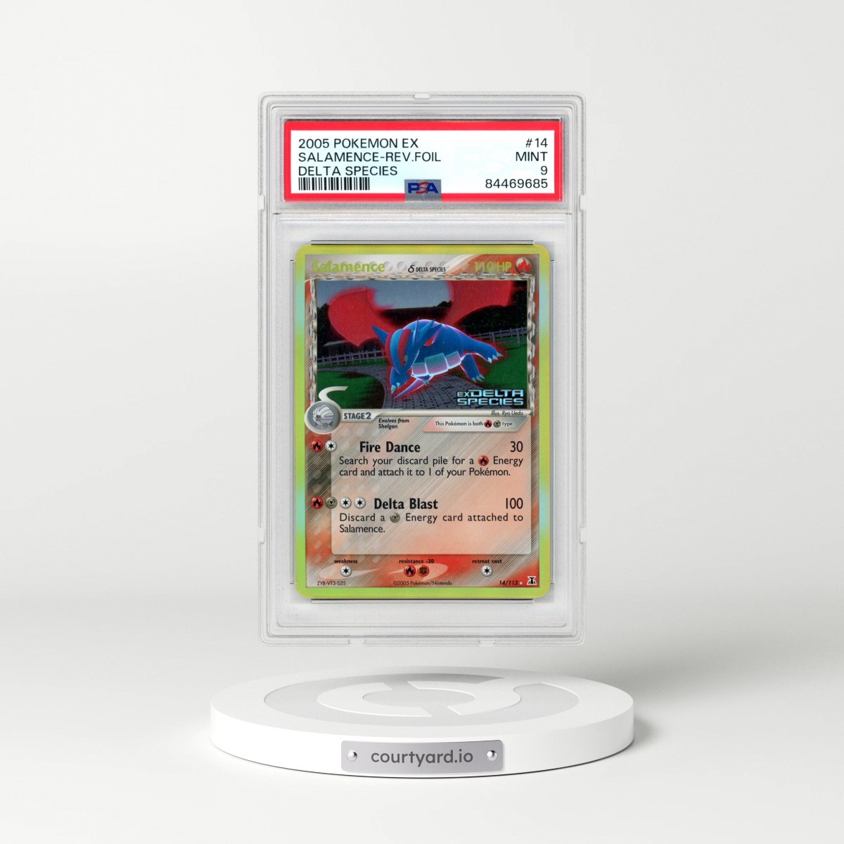 2005 Pokémon EX Delta Species #14 Salamence - Reverse Foil (PSA 9 MINT)