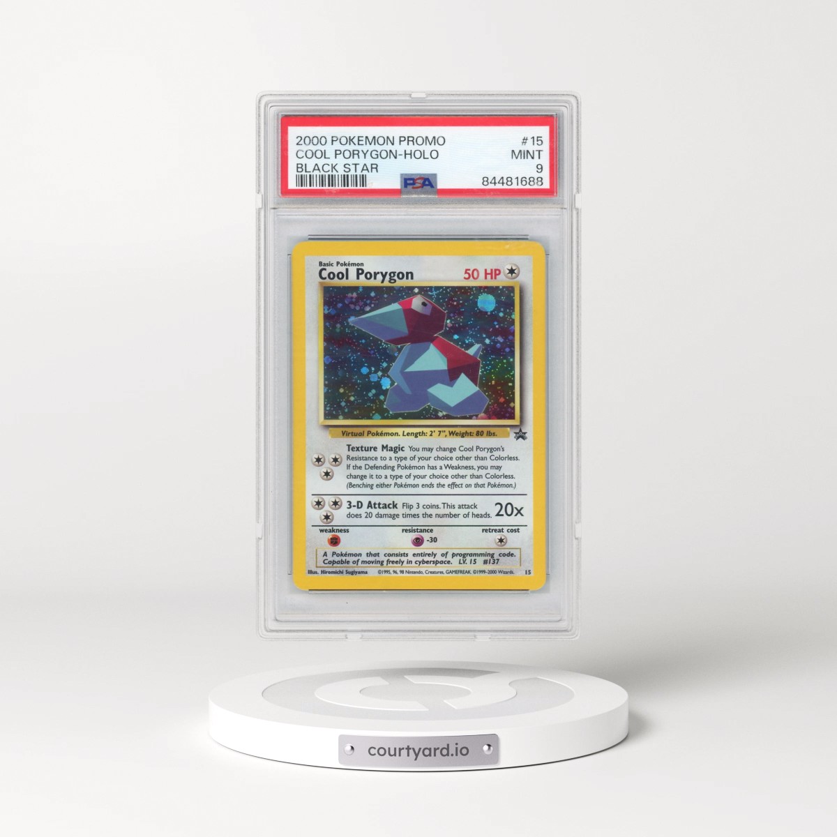 2000 Pokémon Promo Black Star #15 Cool Porygon - Holo (PSA 9 MINT)