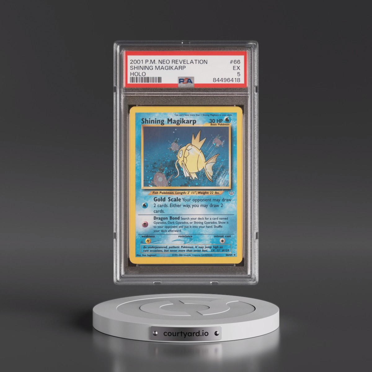 2001 Pokémon Neo Revelation #66 Shining Magikarp - Holo Holo (PSA 5 EX)