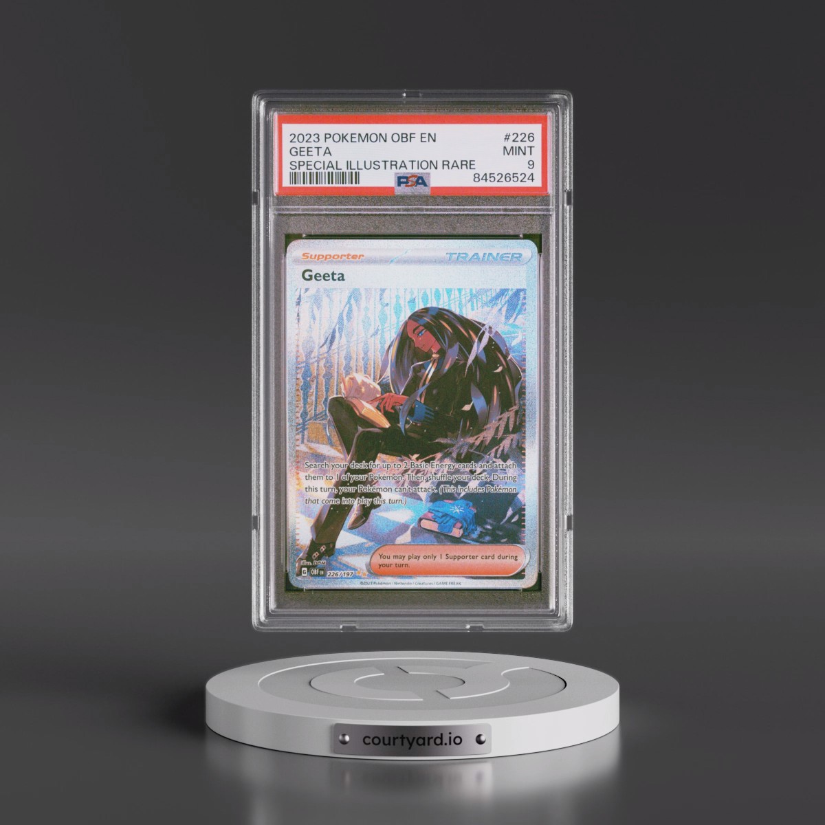 2023 Pokémon Obf EN-Obsidian Flames #226 Geeta - Special Illustration Rare (PSA 9 MINT)