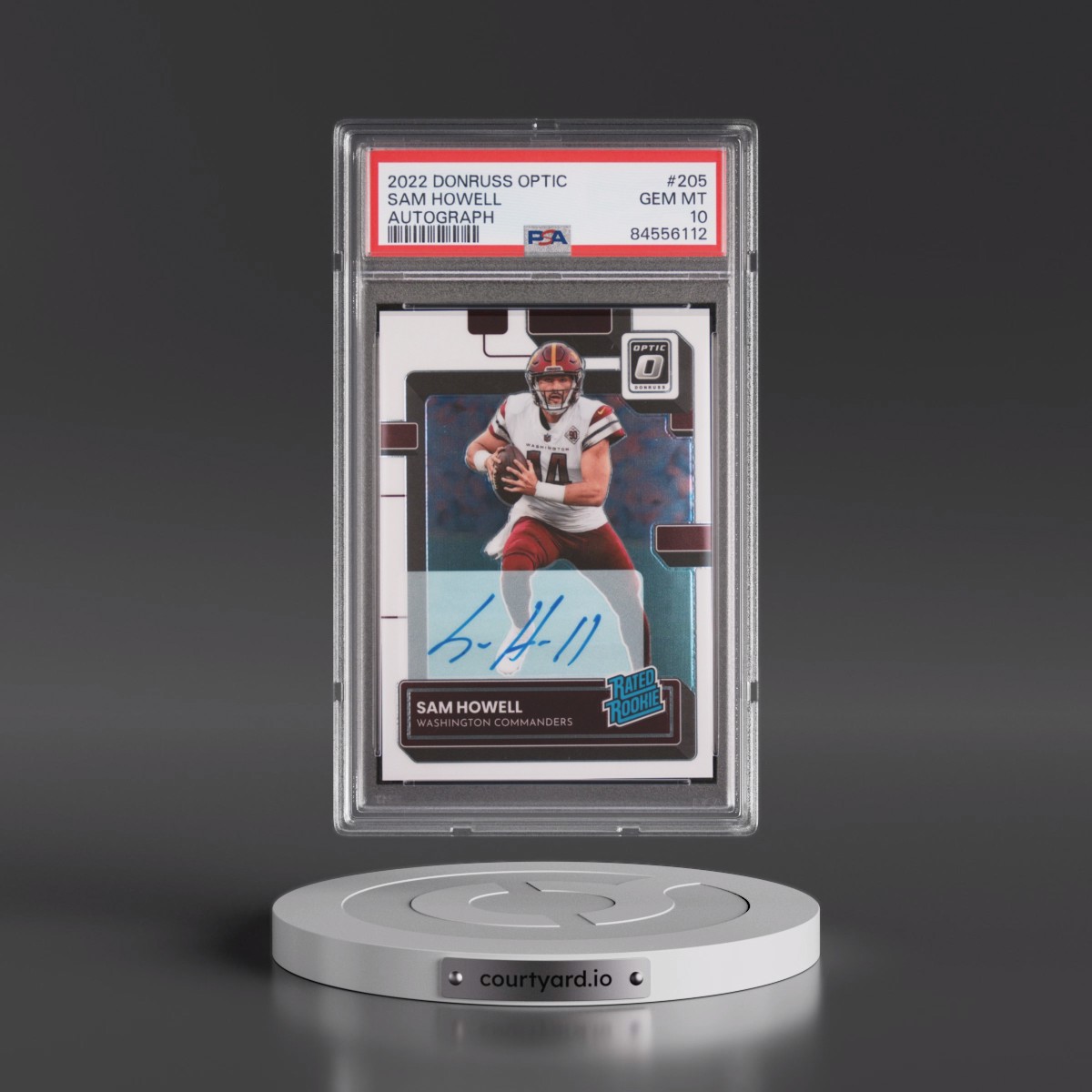 2022 Panini Donruss Optic #205 Sam Howell - Autograph (PSA 10 GEM MINT)