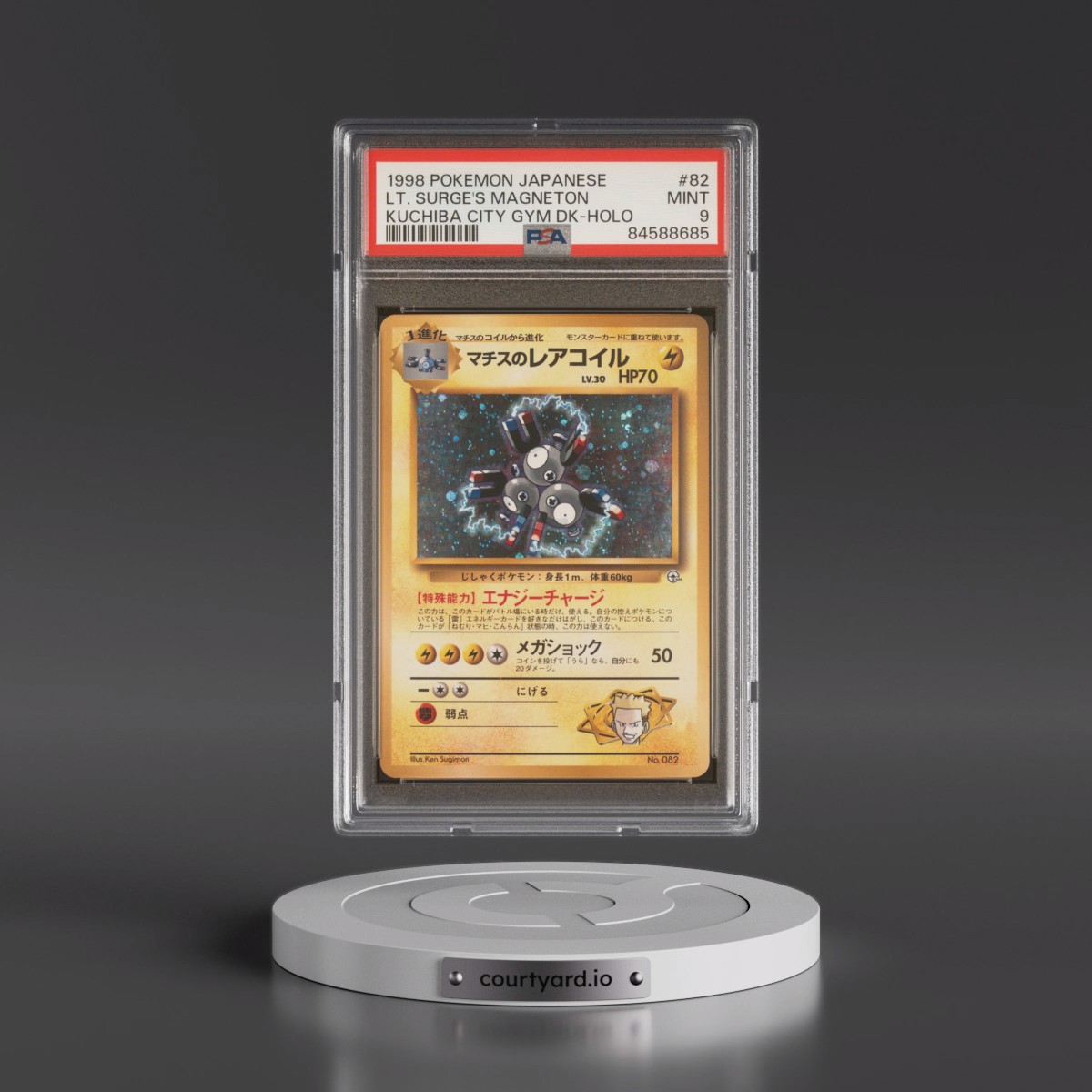 1998 Pokémon Kuchiba City Gym Deck #82 LT. Surge's Magneton - Holo (PSA 9 MINT)